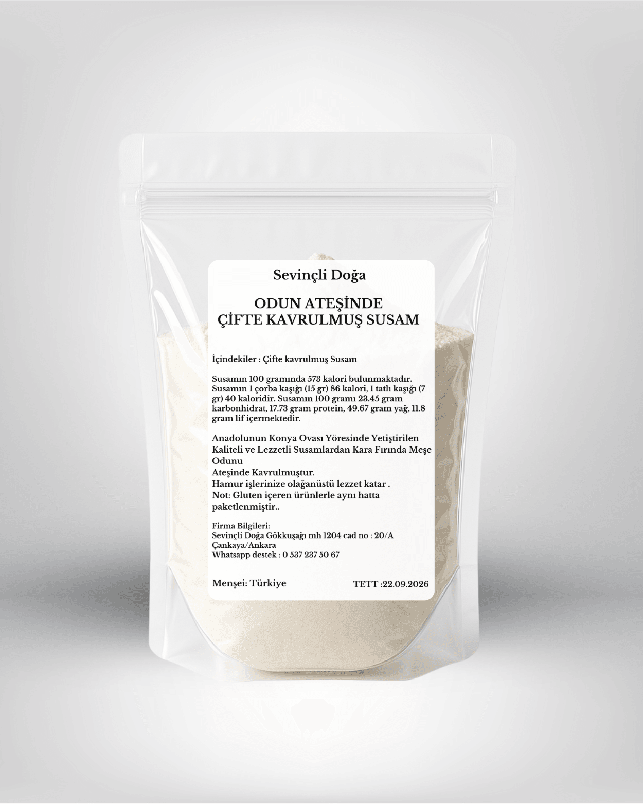 SİMİTLİK-PİDELİK ODUN ATEŞİNDE ÇİFTE KAVRULMUŞ YERLİ SUSAM - 2 kg