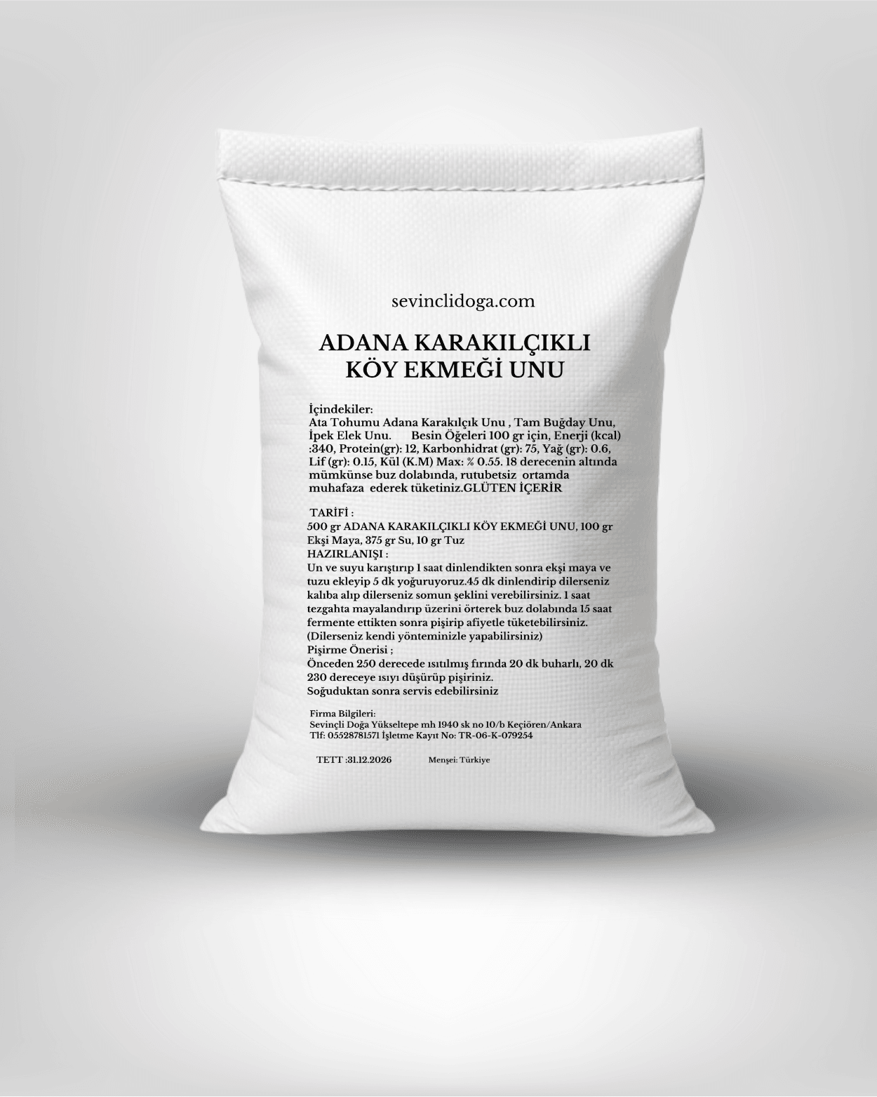 ADANA KARAKILÇIKLI GELENEKSEL EKMEK UNU KARIŞIMI - 5 kg