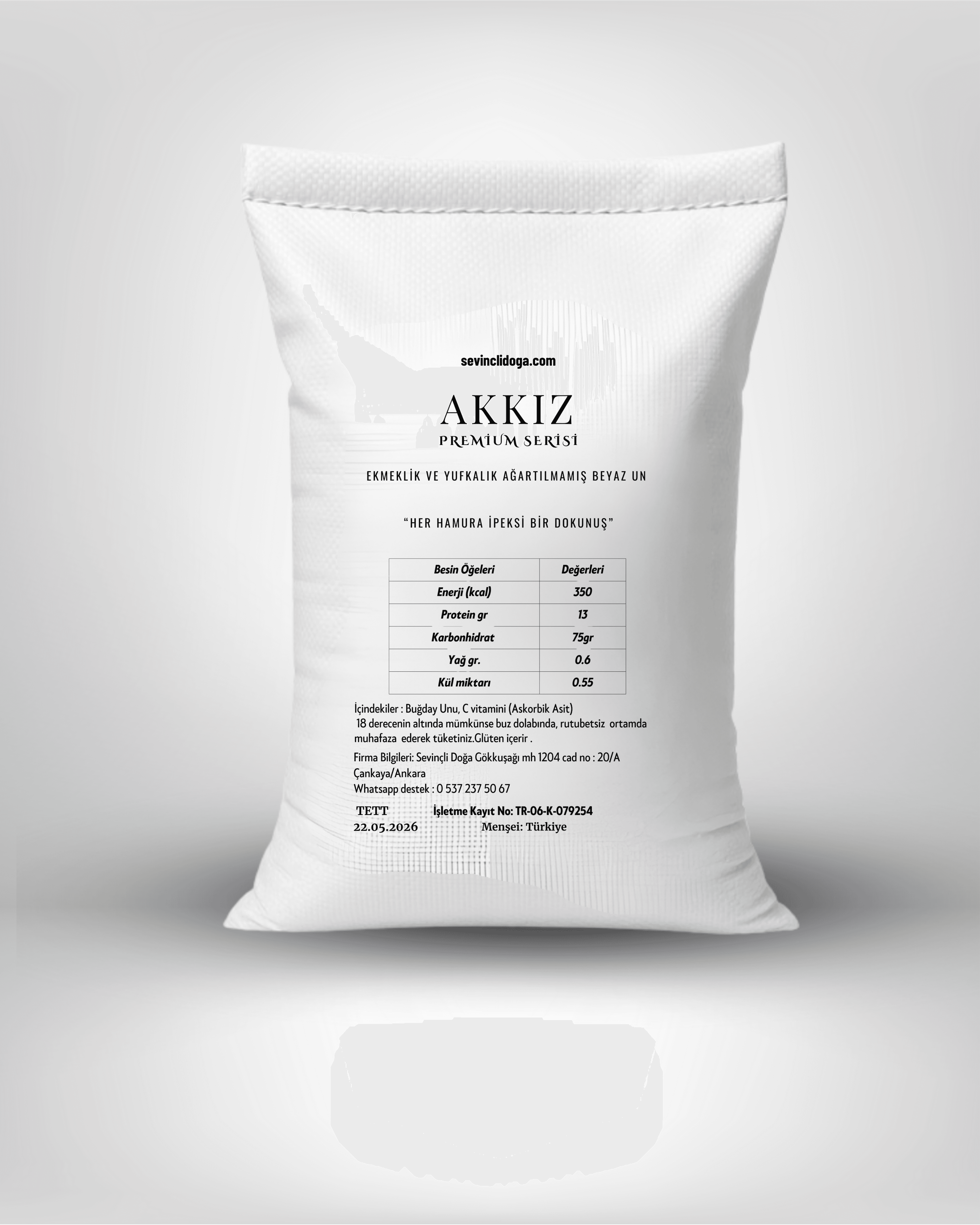 AKKIZ EKŞİ MAYALI EKMEKLERİNİZE ÖZEL BEYAZ UN  (PROTEİN %13) - 2 kg