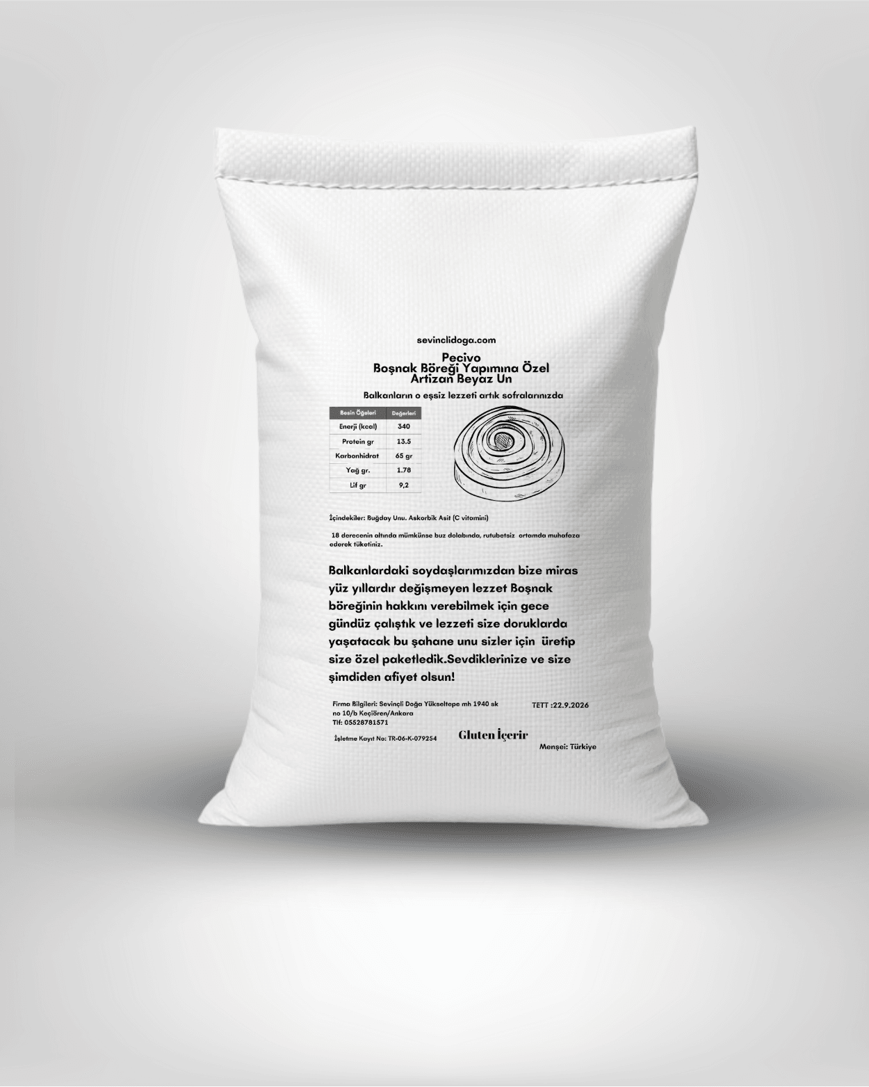 Pecivo Boşnak Böreği Yapımına Özel Artizan Beyaz Un - 2 kg