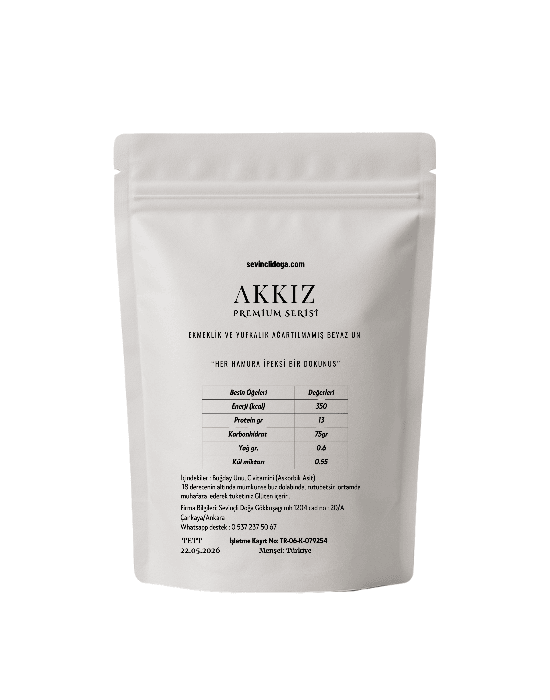  AKKIZ EKŞİ MAYALI EKMEKLERİNİZE ÖZEL BEYAZ UN  (PROTEİN %13) - 1 kg