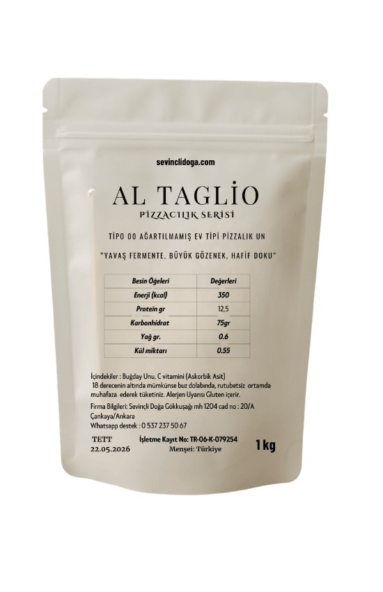 Pizza Al Taglio Tipo 00  İtalyan Roma Tarzı Beyaz Pizzalık Un - 1 kg