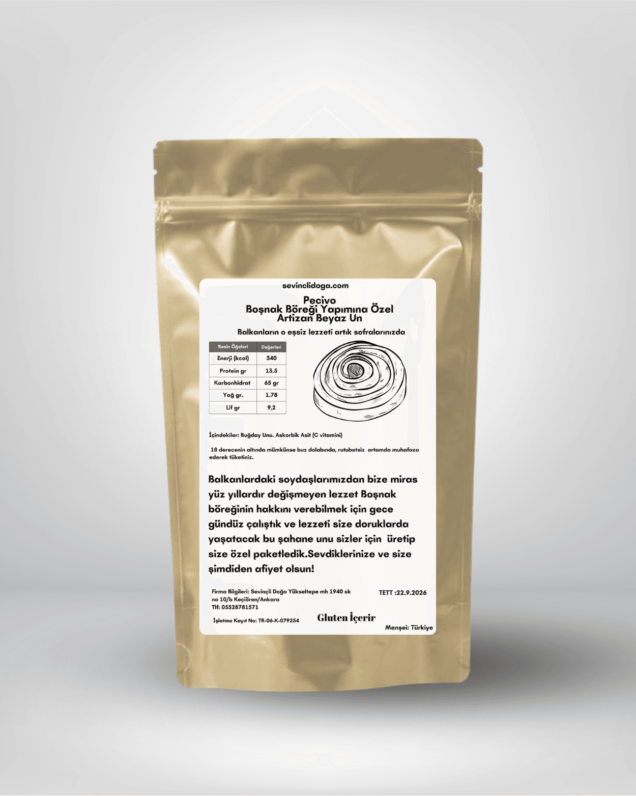Pecivo Boşnak Böreği Yapımına Özel Artizan Beyaz Un - 1 kg