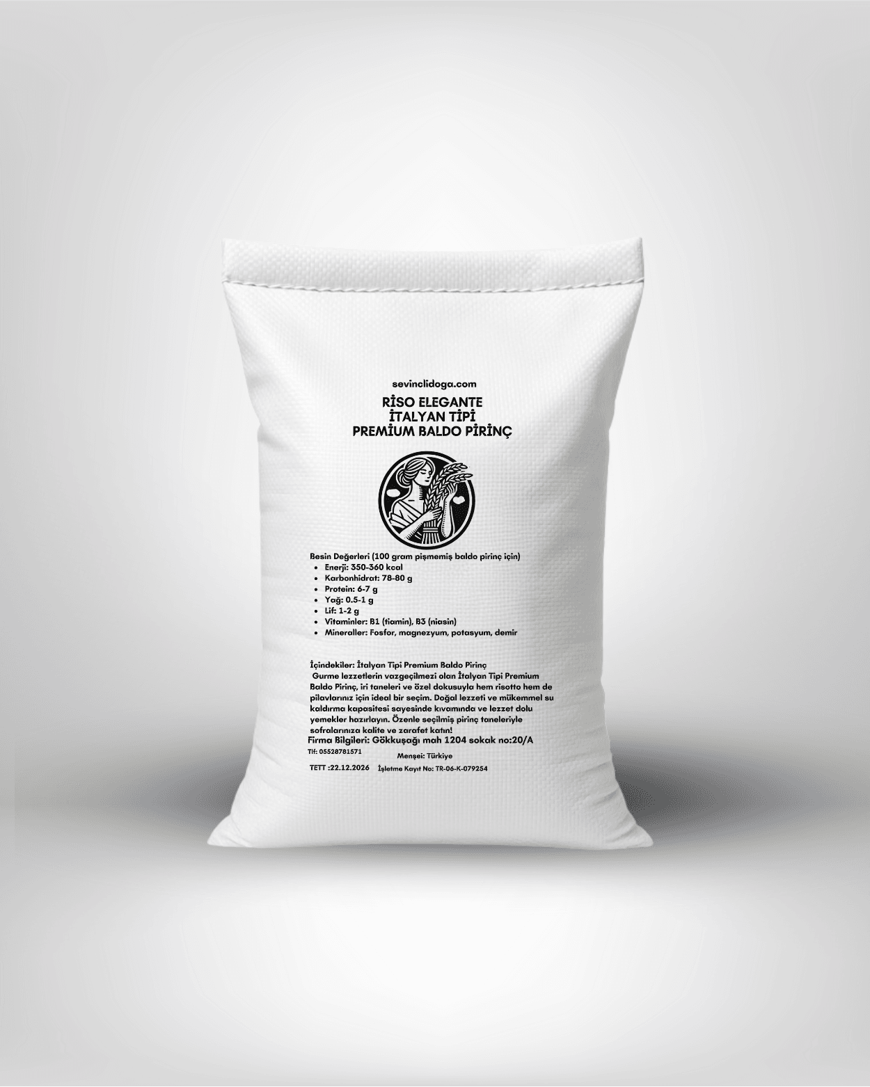 Riso Elegante İtalyan Tipi Premium Baldo Pirinç - 5 kg