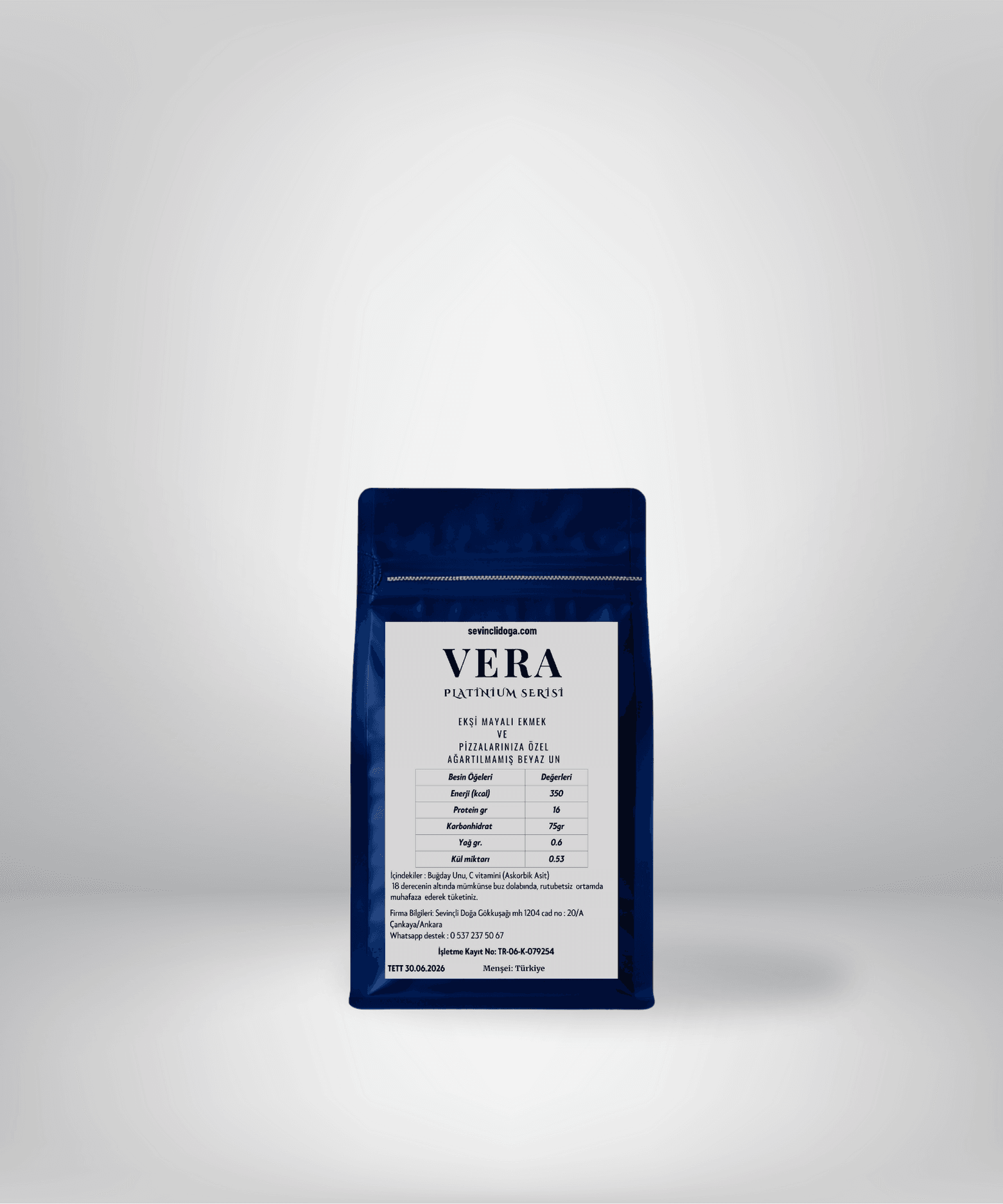 VERA PREMIUM - EKŞİ MAYALI EKMEK VE PİZZA İÇİN ÖZEL AĞARTILMAMIŞ BEYAZ UN (PROTEİN %16) - 1 kg