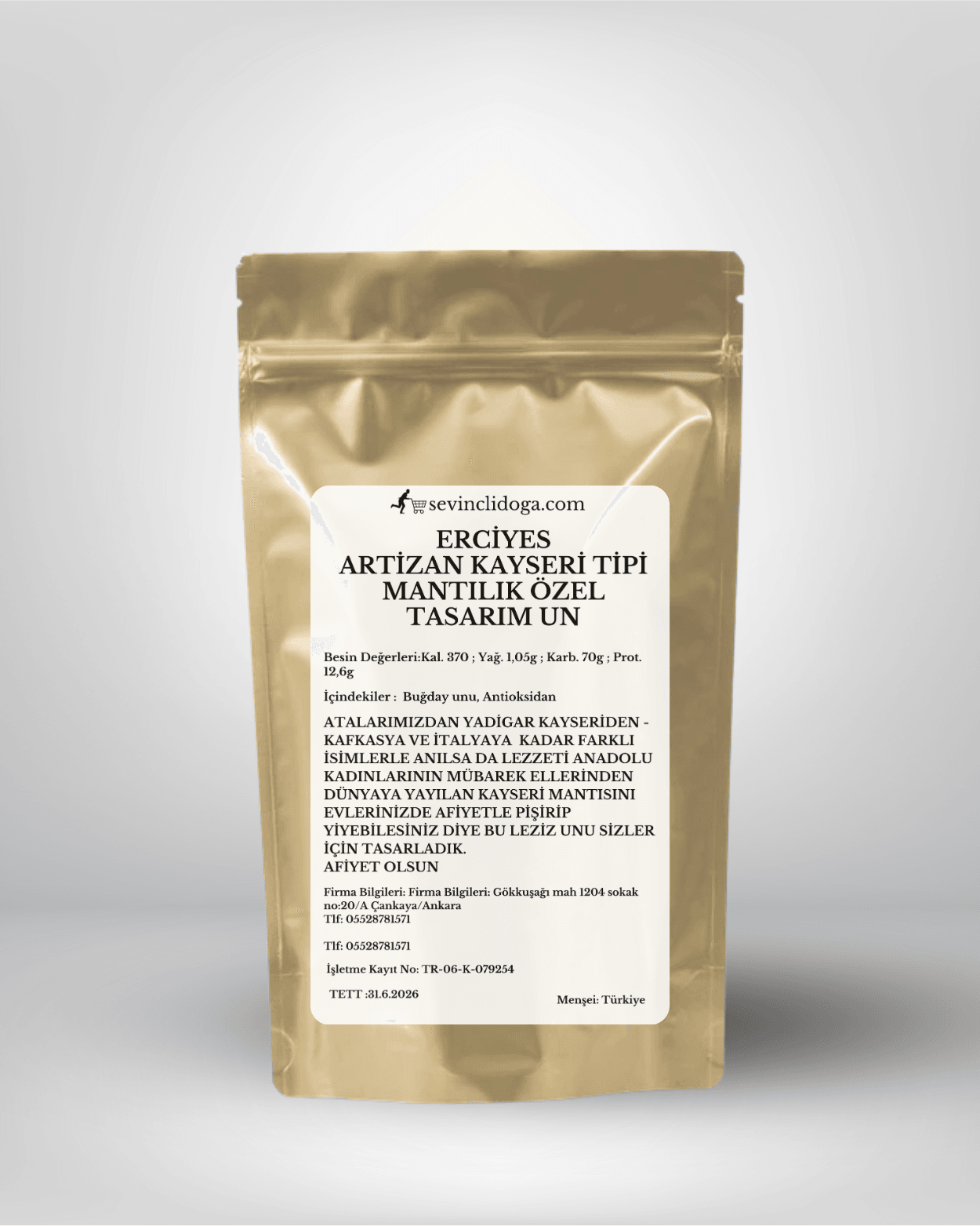ERCİYES ARTİZAN KAYSERİ TİPİ MANTILIK ÖZEL TASARIM UN - 1 kg