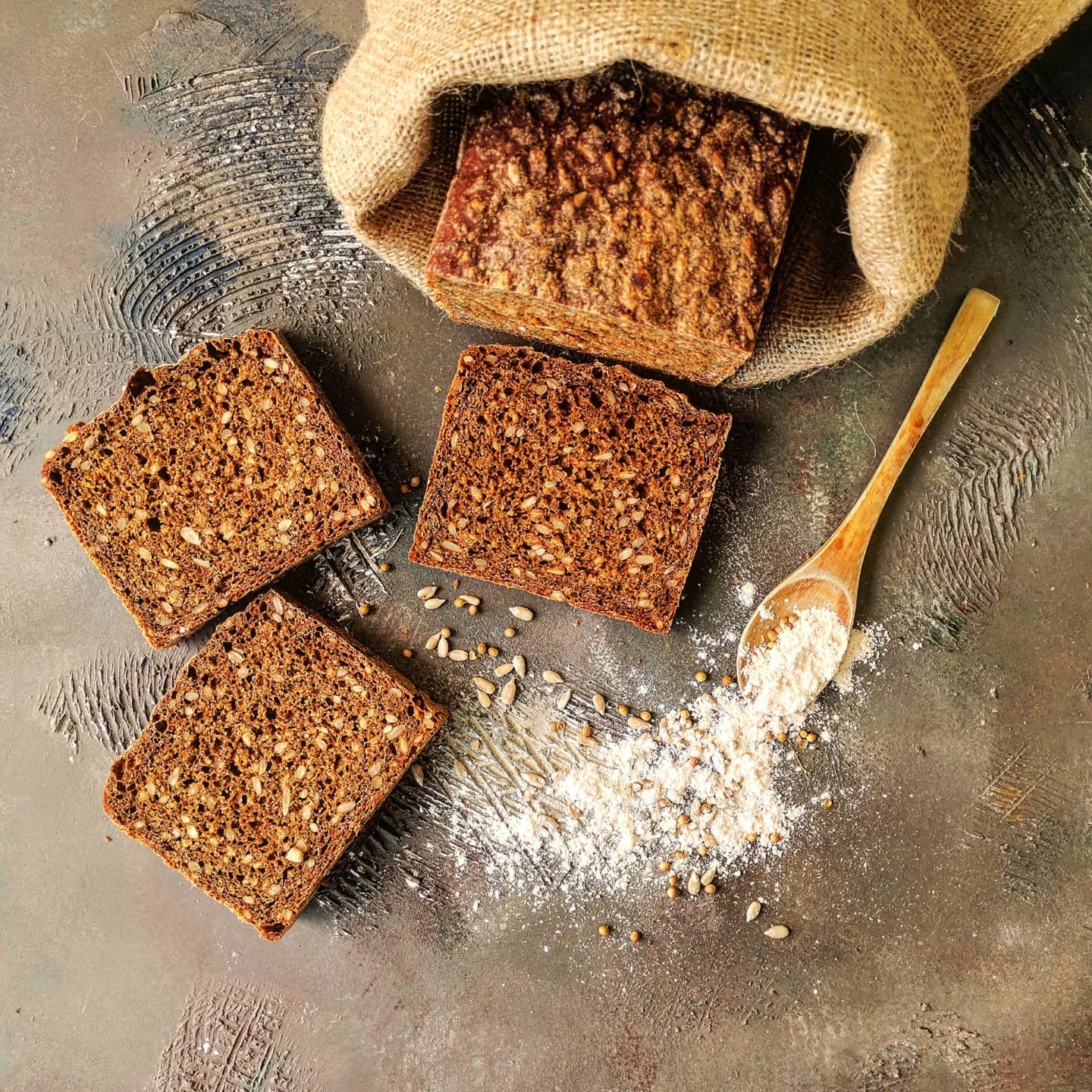 5 kg Volkornbrot Vollkornmehl + Roggen Tam Tahıllı Alman Ekmeği Unu