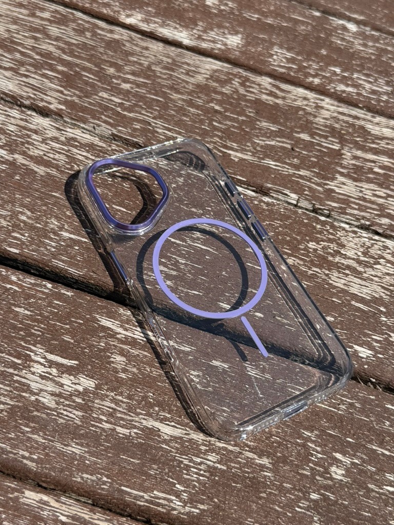 Sararmaz İnce MagSafe Halkalı iPhone Telefon Kılıfı  - Mor