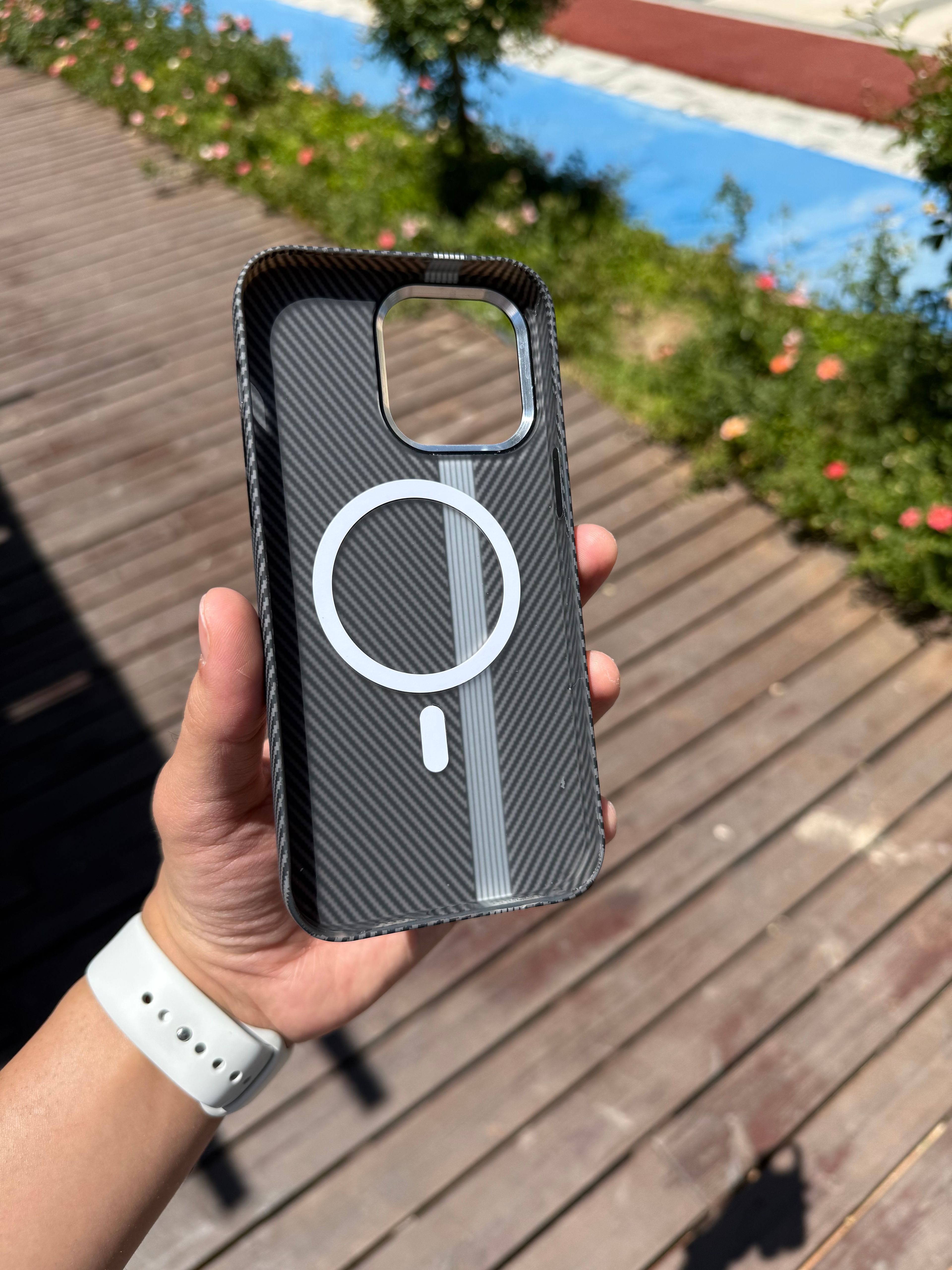 Silverline Magsafe Karbon Telefon Kılıfı