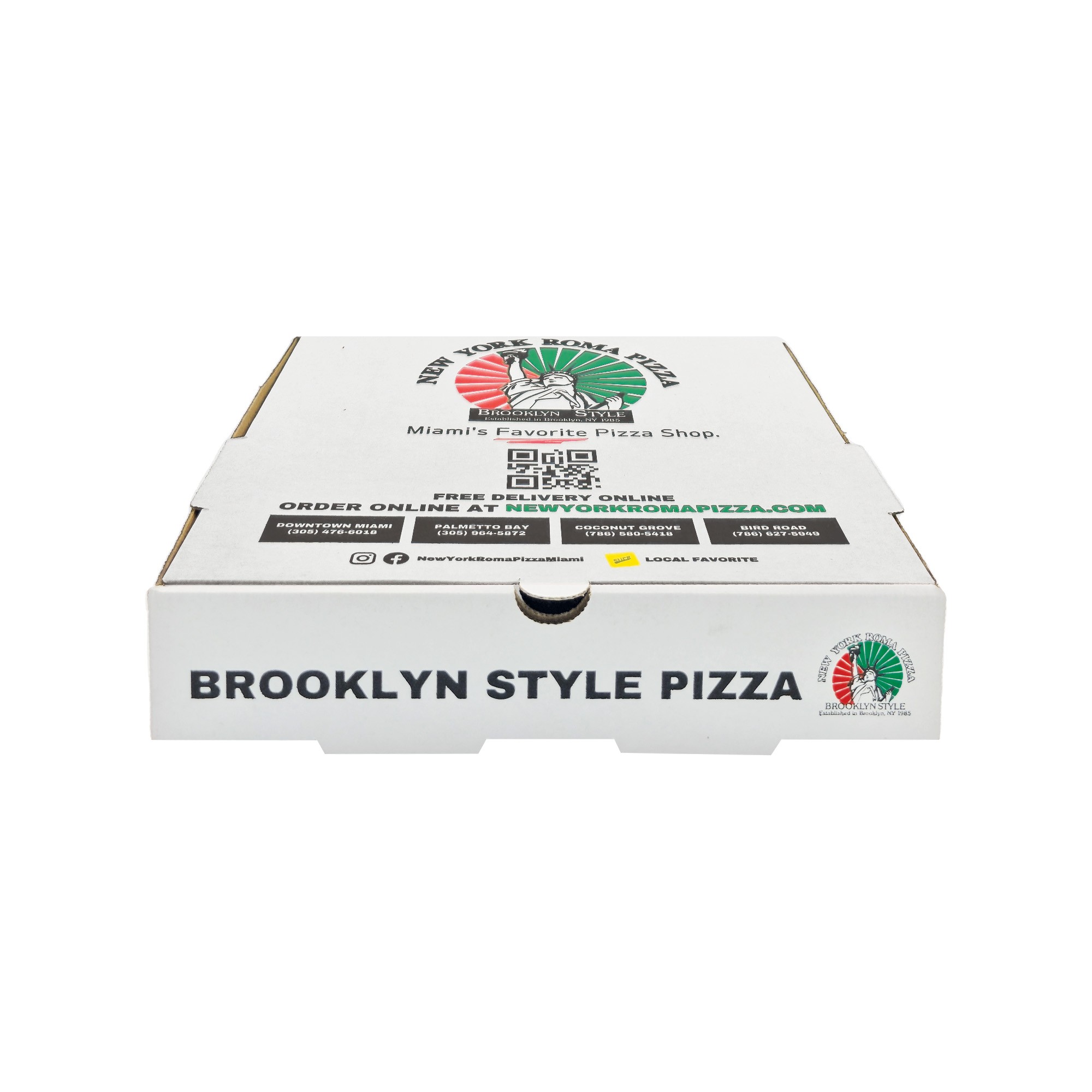 New York B Dalga 25.5x25.5x5 cm Pizza Kutusu