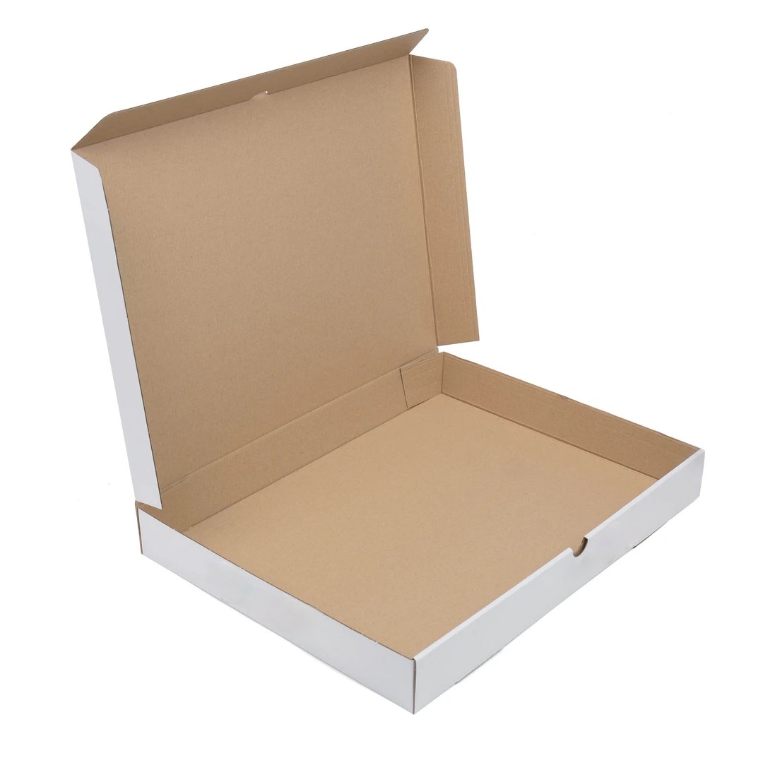 Baskısız Beyaz Renk Oluklu Tepsi Baklava Kutusu 600 gr 35.5x25.5x4.5 cm