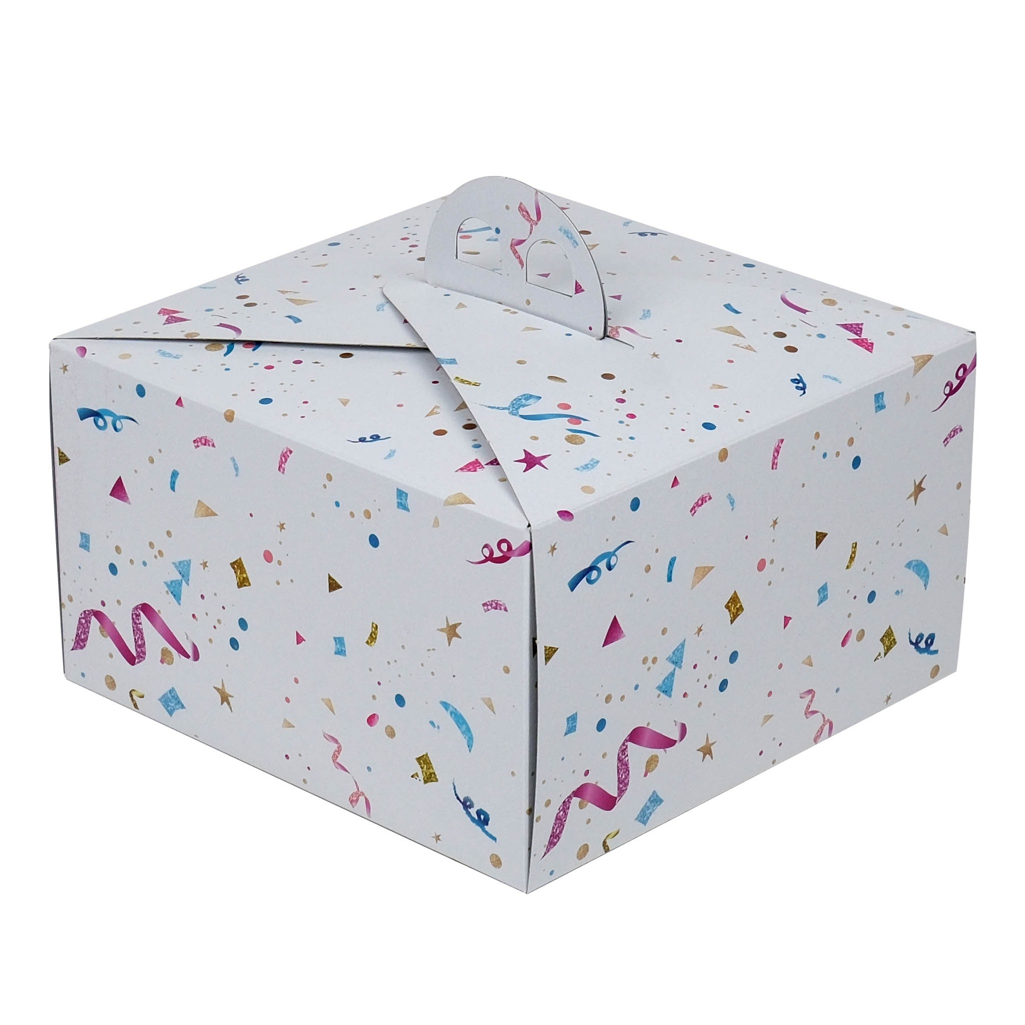 2 No Sedefli Yüksek Turta Kutusu 24.3x24.3x13 cm