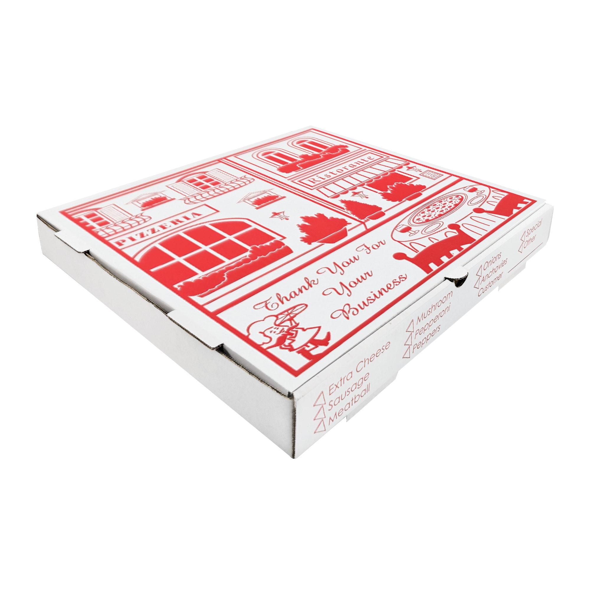 Pizzaria Ristorante B Dalga 36.5x36.5x6 cm Pizza Kutusu