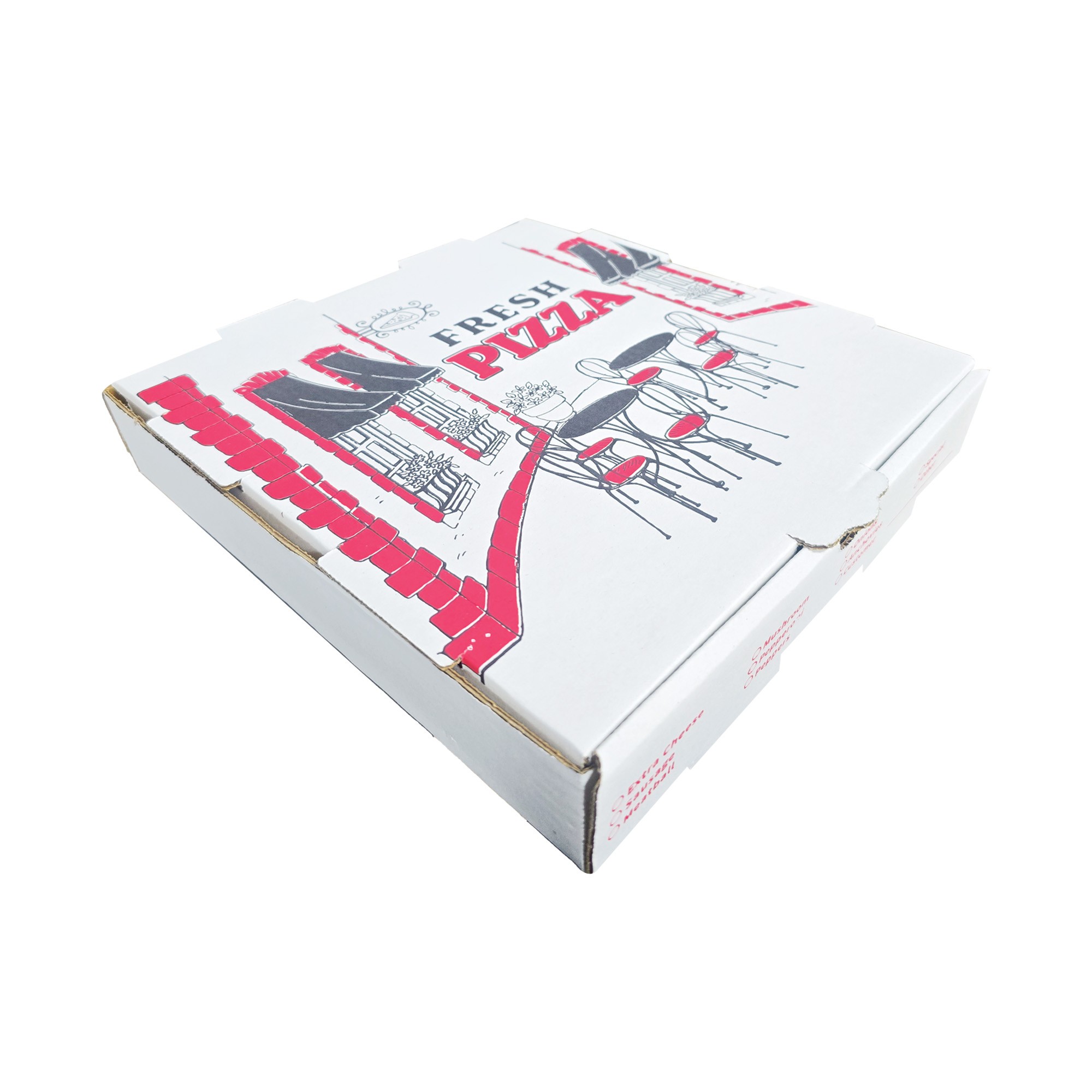 Fresh Pizza  B Dalga 26x26x.5 cm Pizza Kutusu