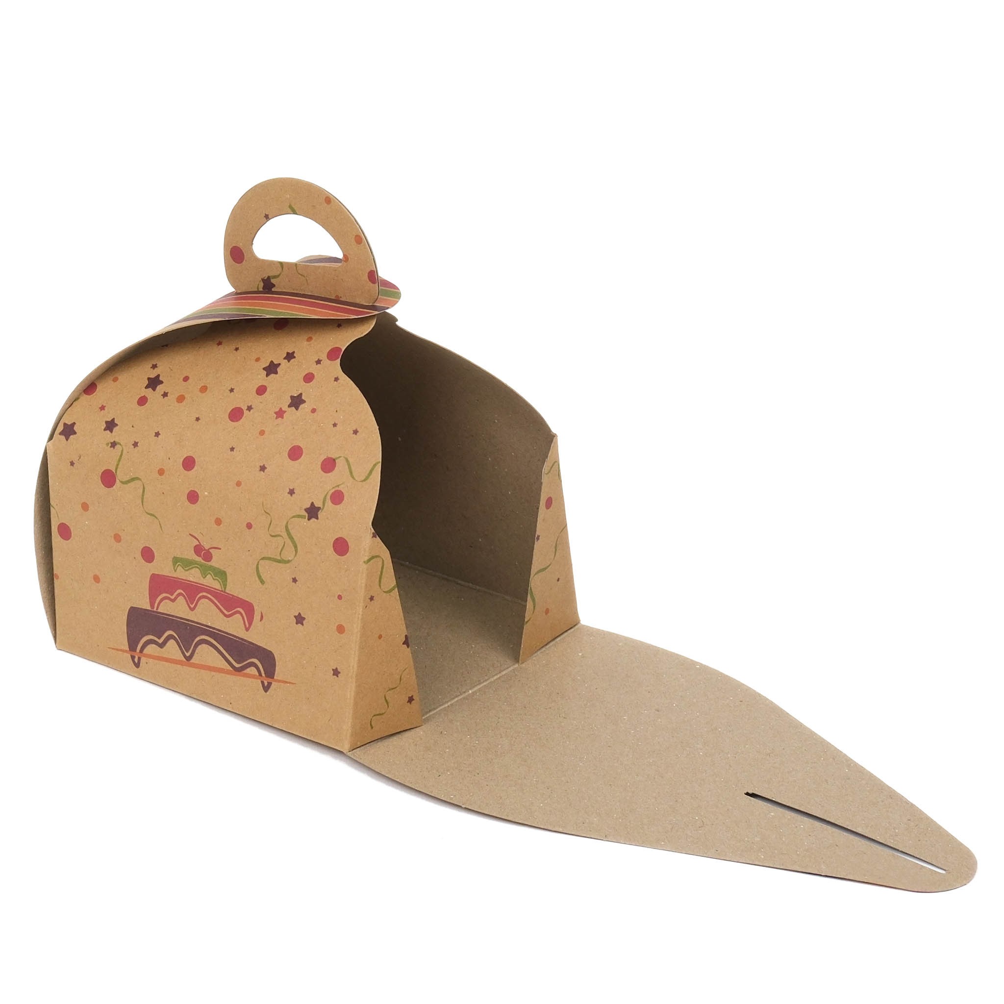 Kraft Mono Turta Kutusu Sade Tasarım 12x12x9.5 cm