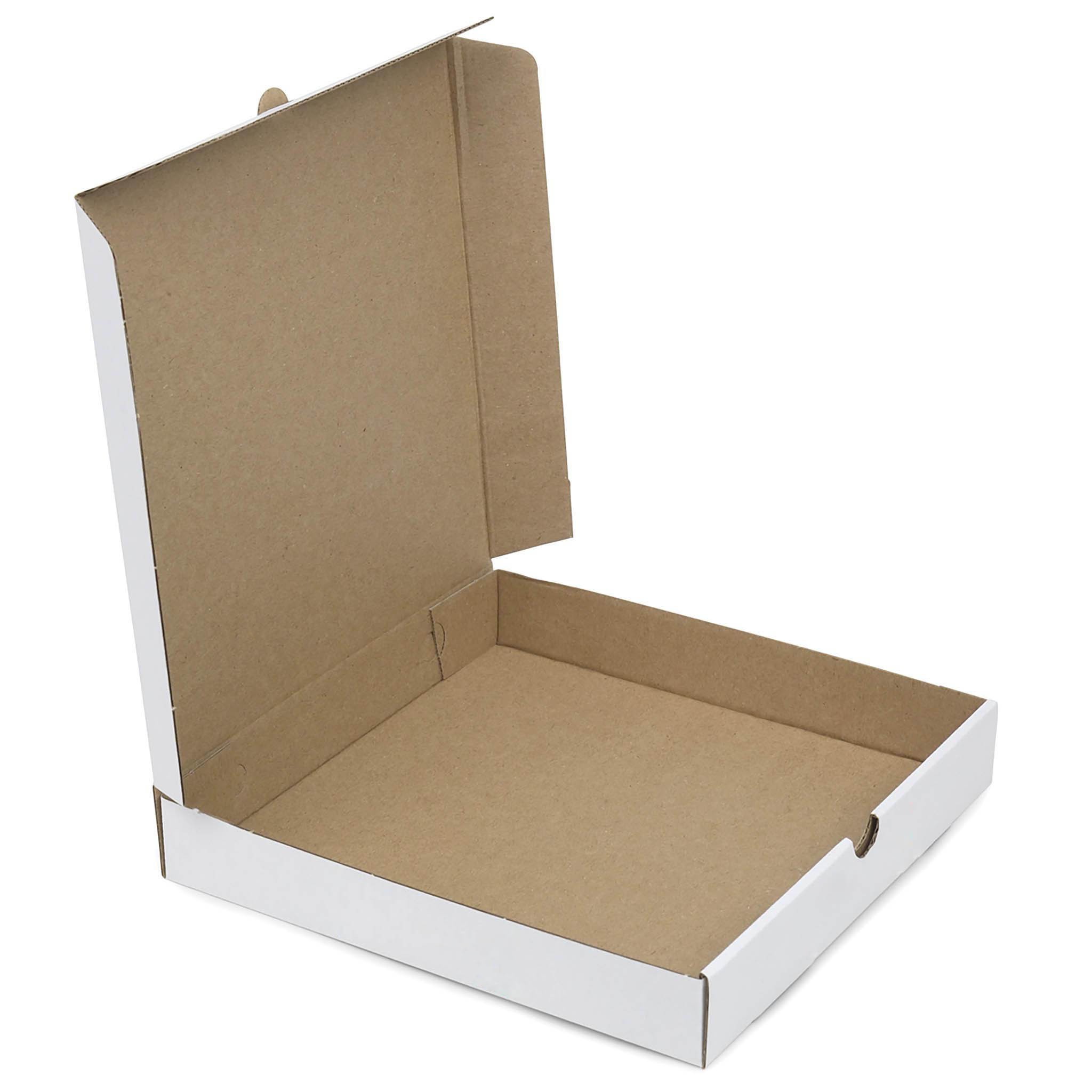Baskılı Beyaz Pizza Kutusu 22x22x4 cm