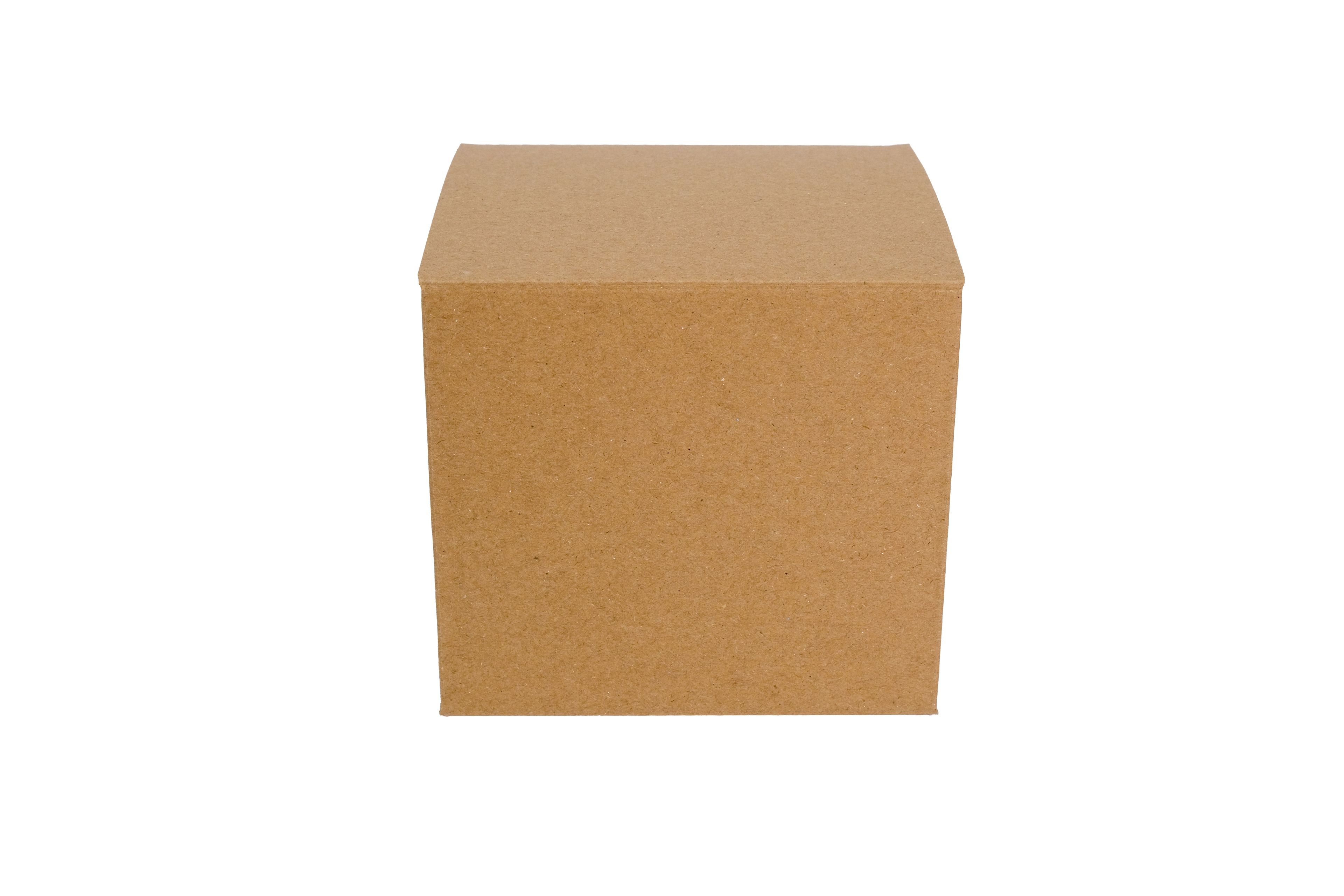 Oluklu Esmer Kupa Kutusu 11x11x10.5 cm