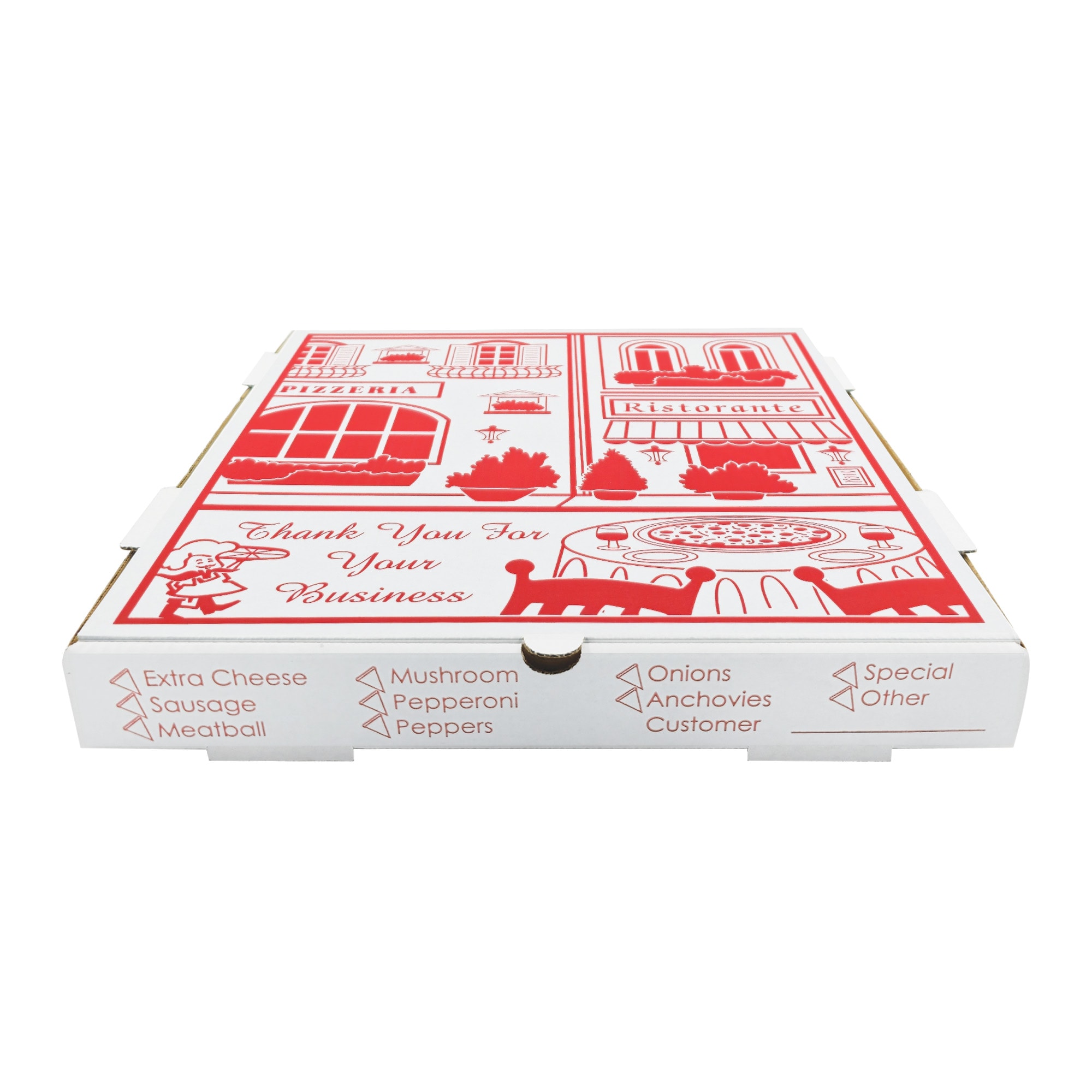 Pizzaria Ristorante B Dalga 36.5x36.5x6 cm Pizza Kutusu