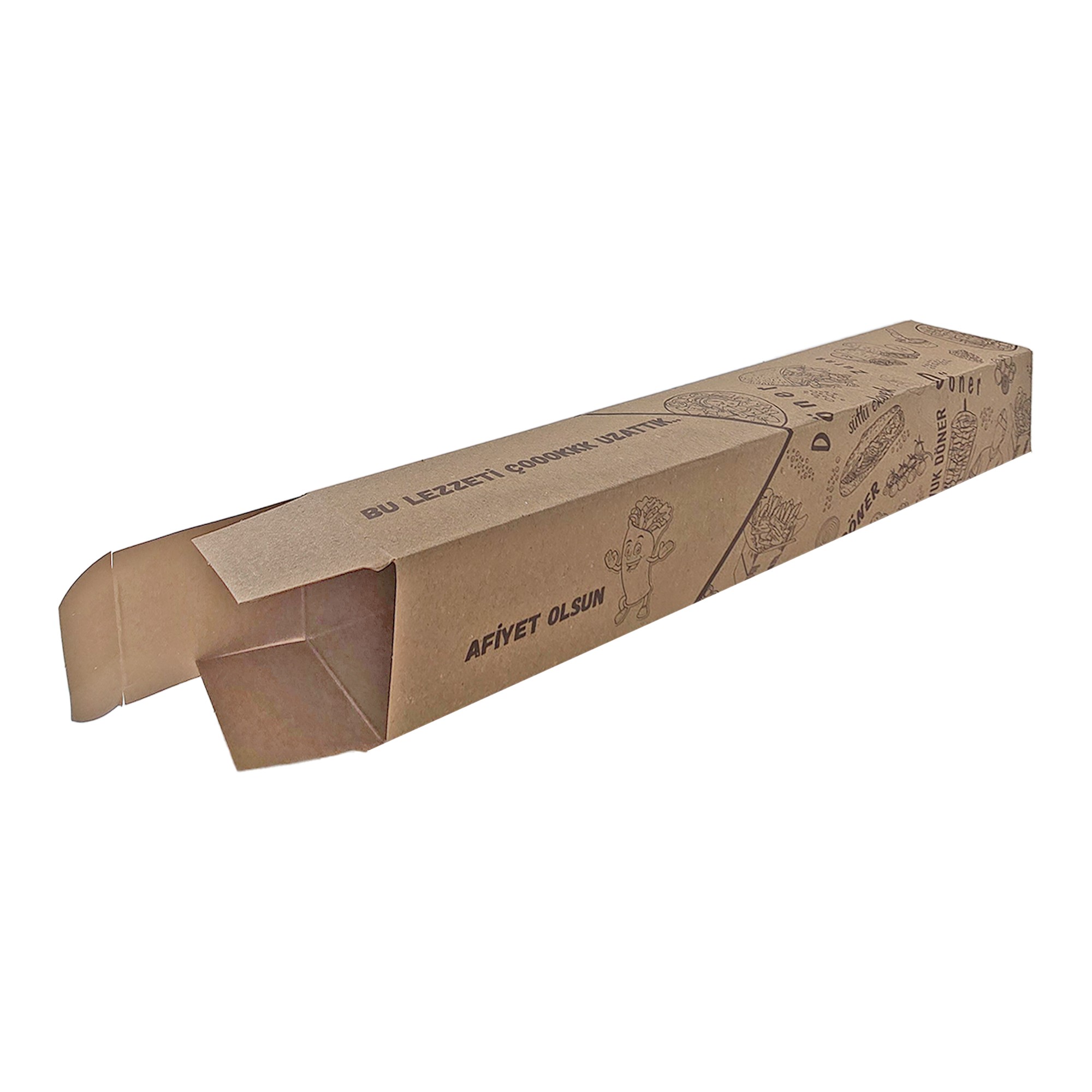 Zurna Dürüm Kutusu Baskılı 6.5x45x6.5 cm
