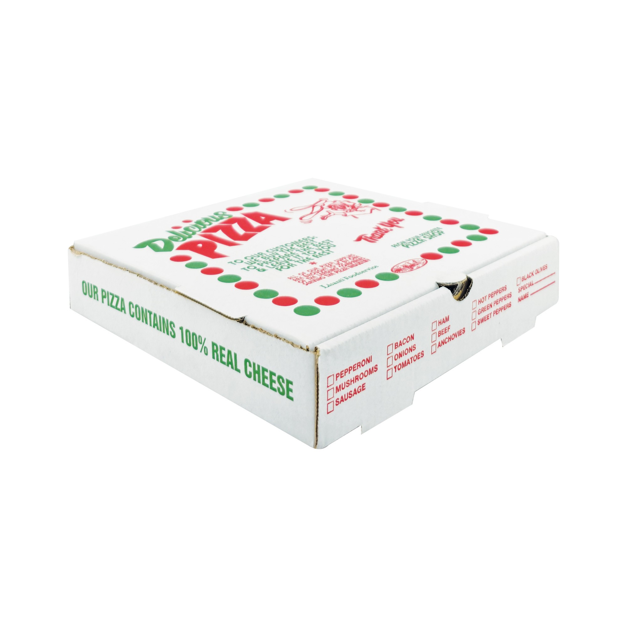 Delicious Pizza B Dalga  25.5x25.5x5 cm Pizza Kutusu