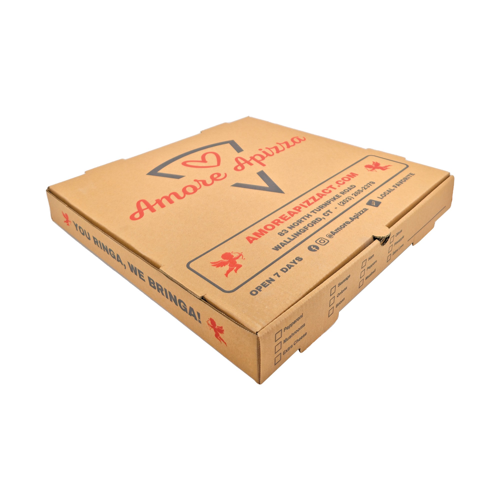 Amore Apizza B Dalga 41x41x5.3 cm Pizza Kutusu