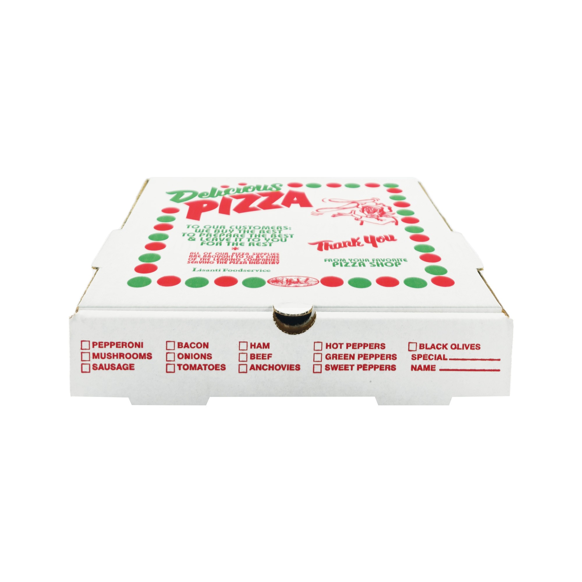Delicious Pizza B Dalga  25.5x25.5x5 cm Pizza Kutusu