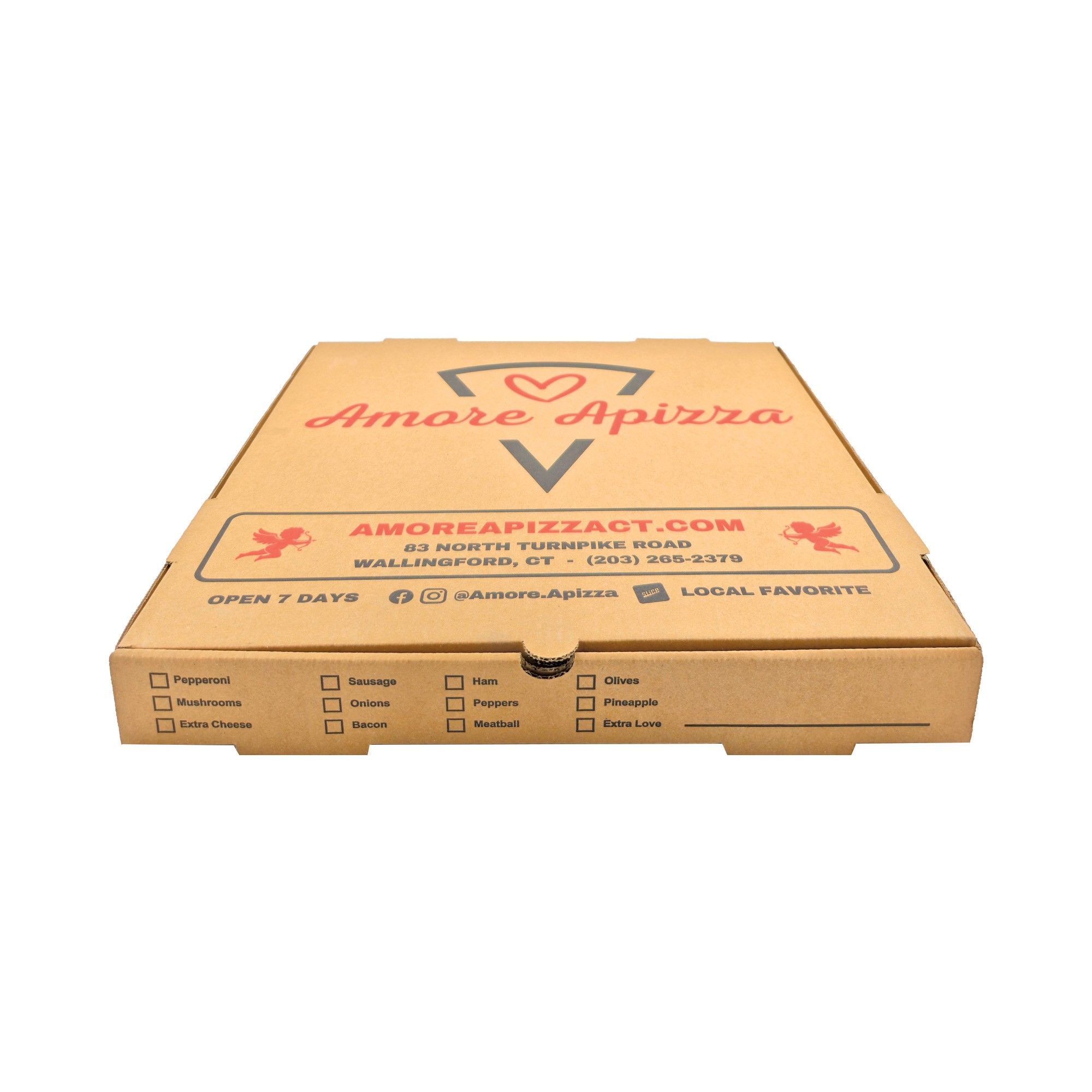 Amore Apizza B Dalga 41x41x5.3 cm Pizza Kutusu