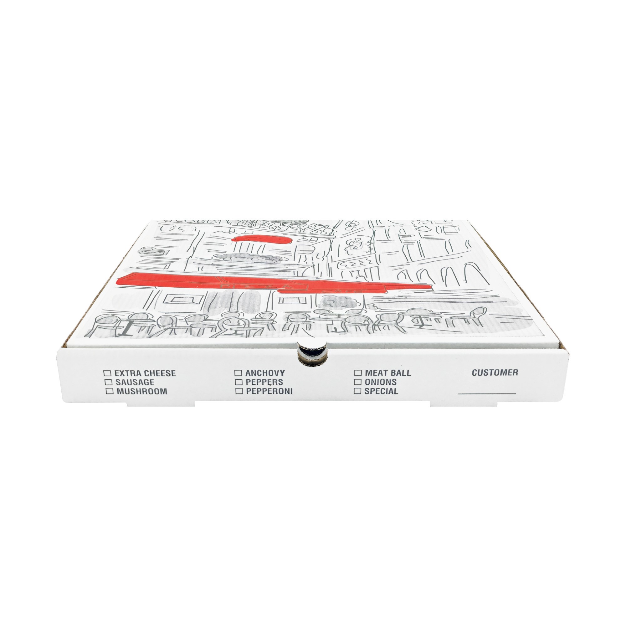Oven Fresh B Dalga 43.5x31x5.3cm Pizza Kutusu