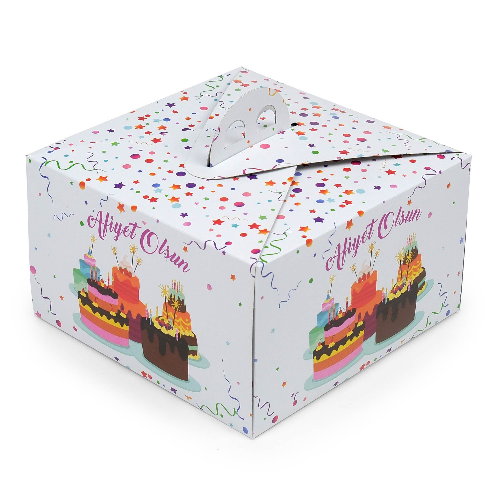 1 No Sade Turta Kutusu 22.5x22.5x13 cm