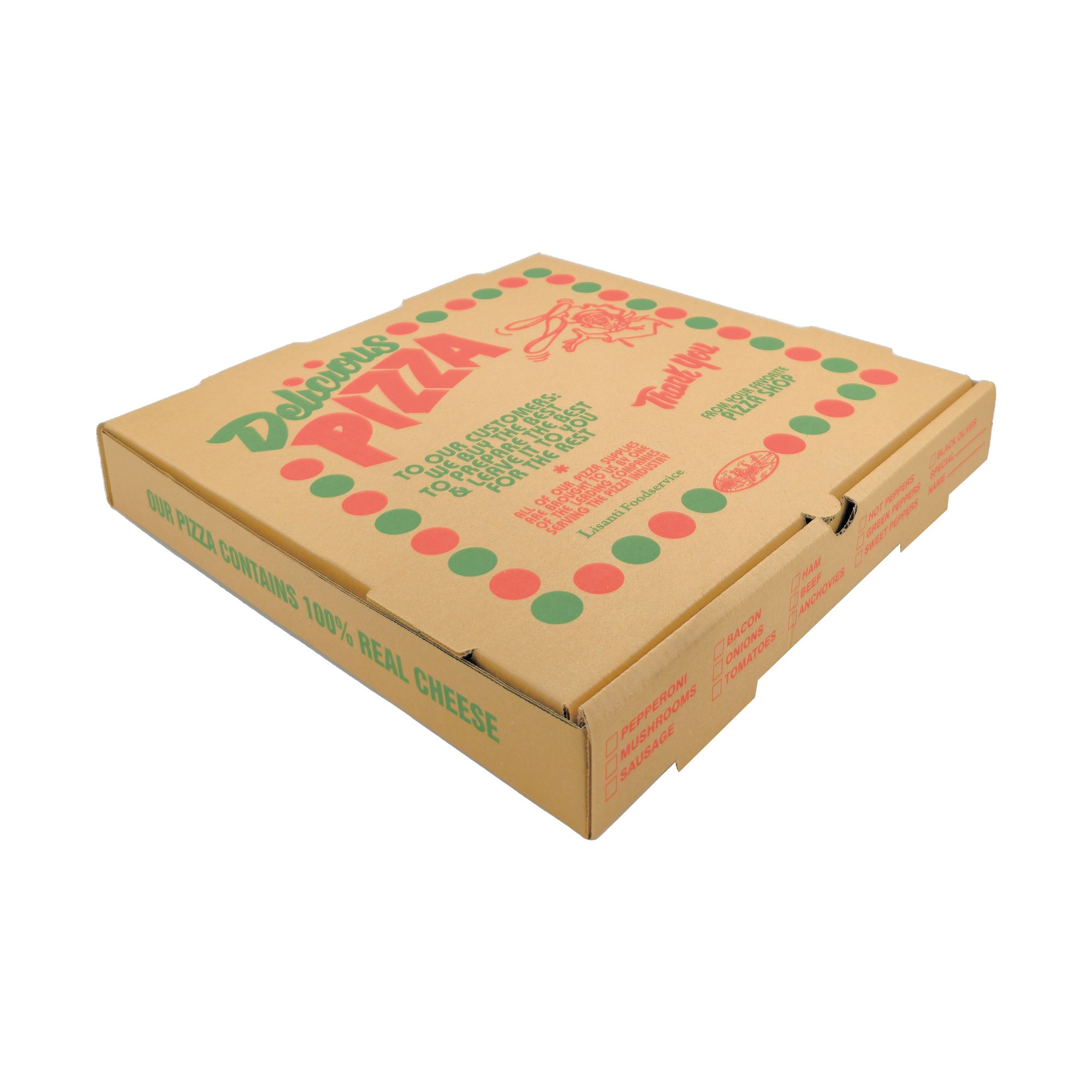 Delicious Pizza B Dalga 36x36x5 cm Pizza Kutusu