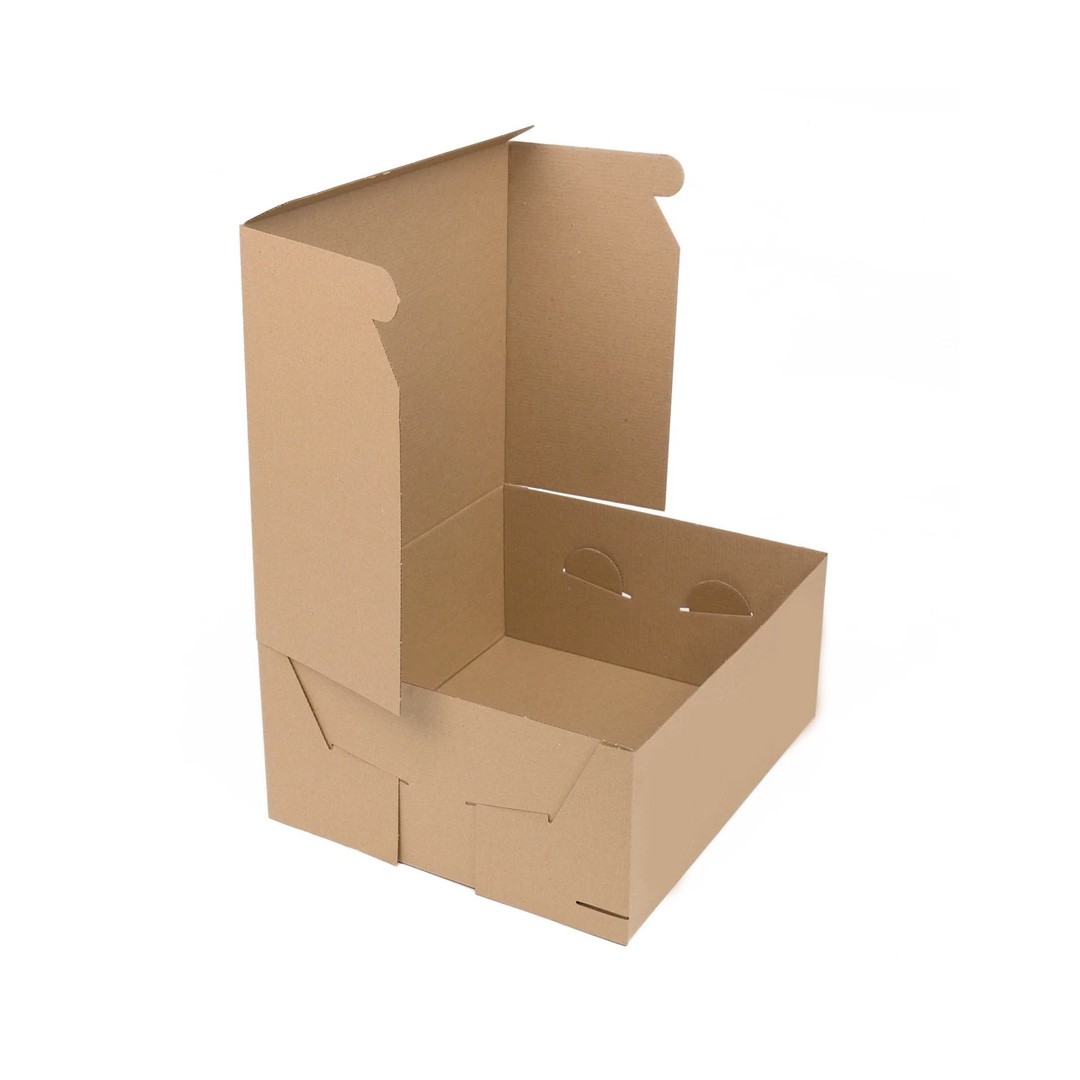 3 Baton Oluklu Sade Kraft Renk Turta Kutusu 30x35x15 cm