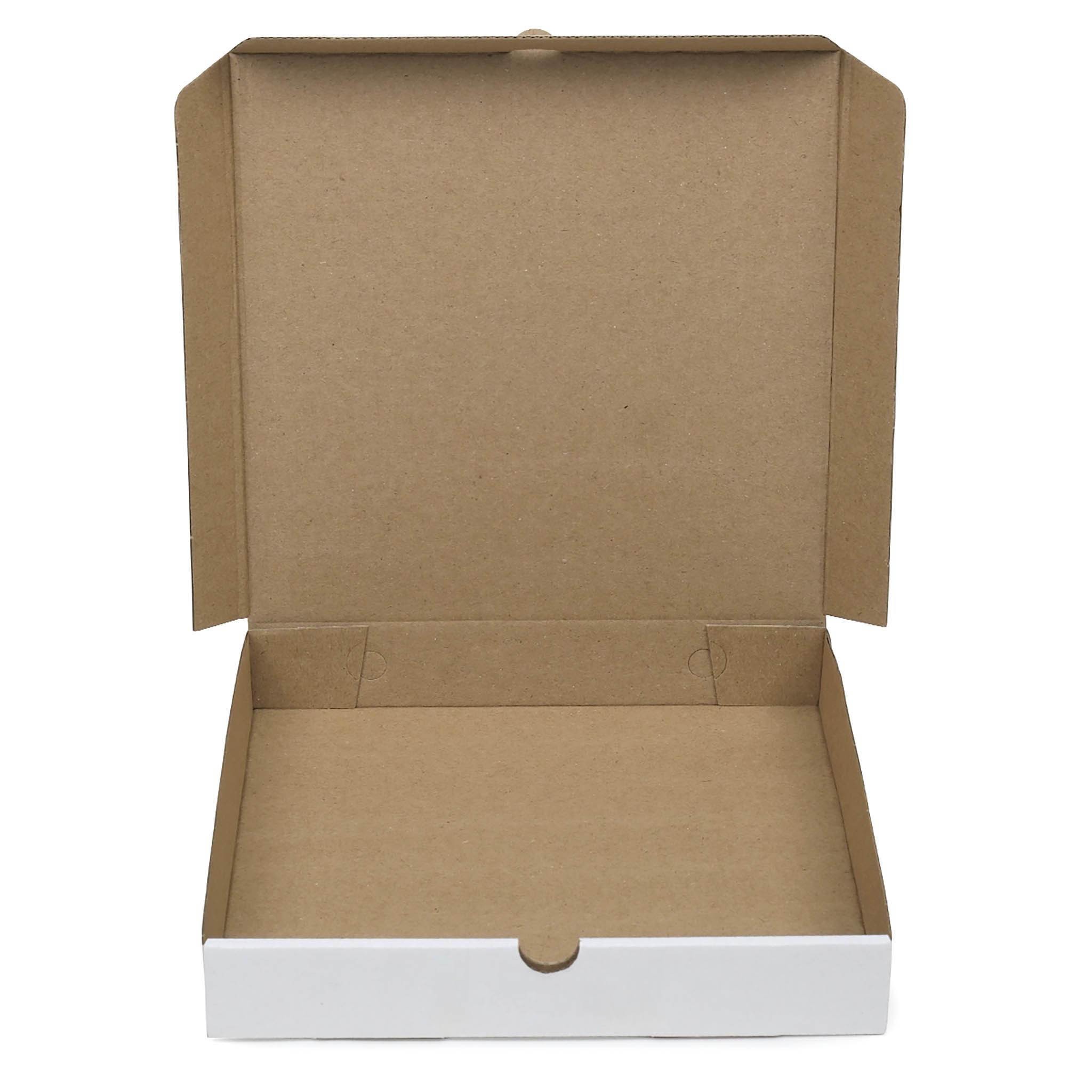 Baskılı Beyaz Pizza Kutusu 22x22x4 cm