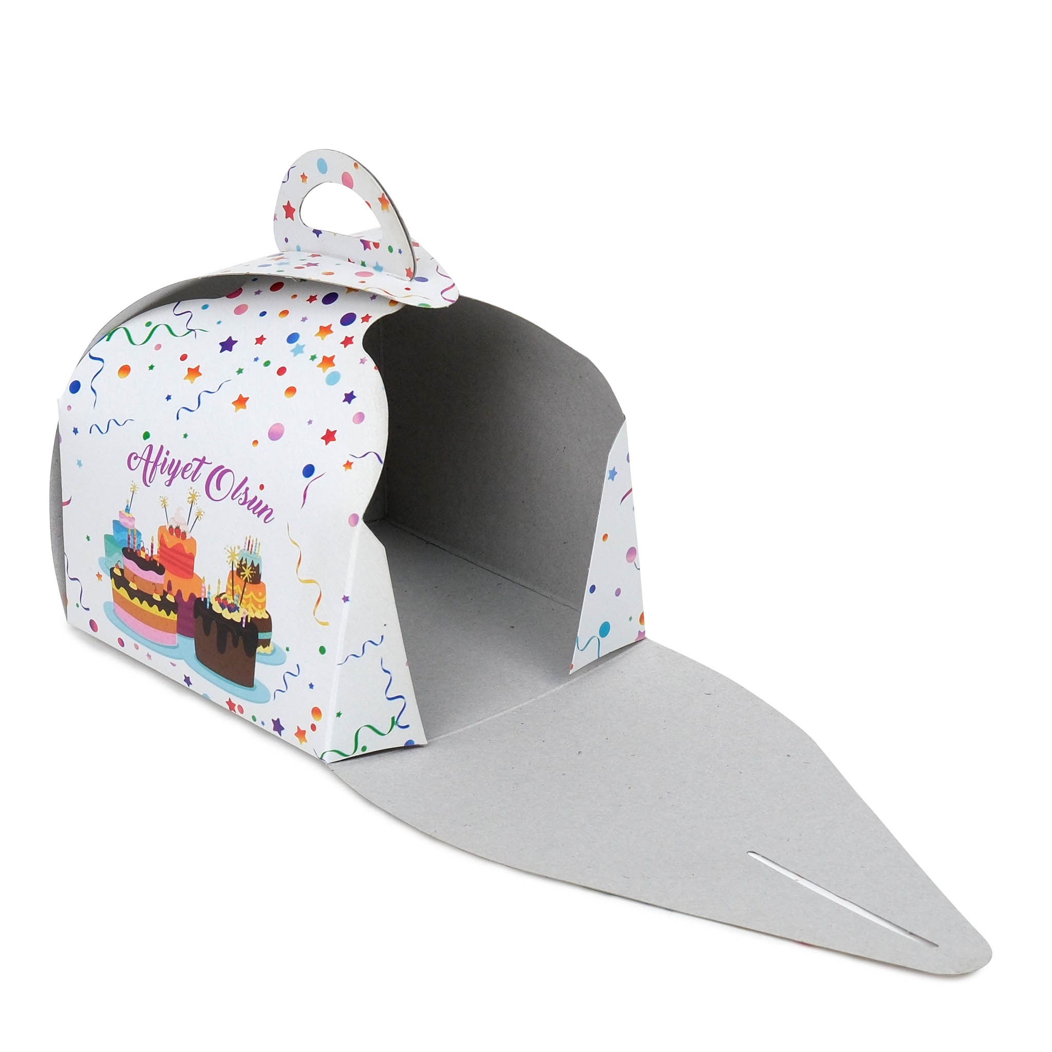 Mono Turta Kutusu Sade Afiyet Olsun Yazılı 12x12x9.5 cm