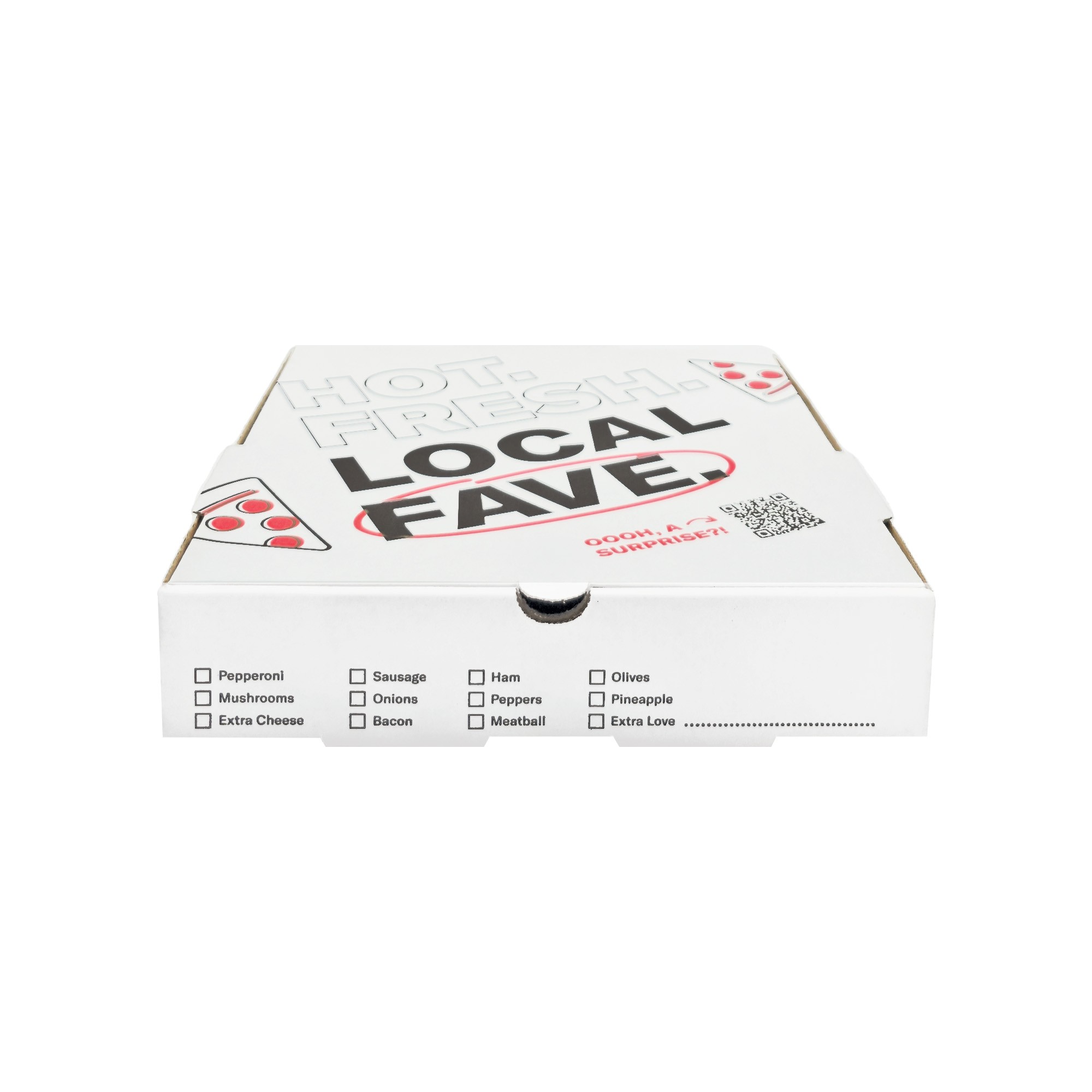 Local Fave B Dalga 25.5x25.5x5cm Pizza Kutusu