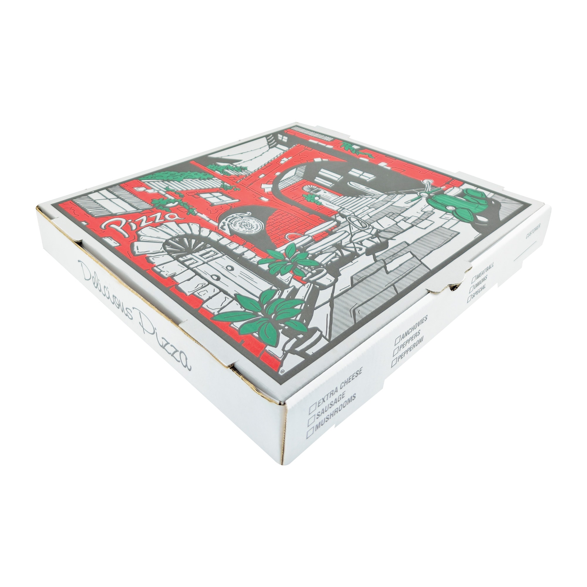 Pizza Proprietario B Dalga 41x41x5 cm Pizza Kutusu