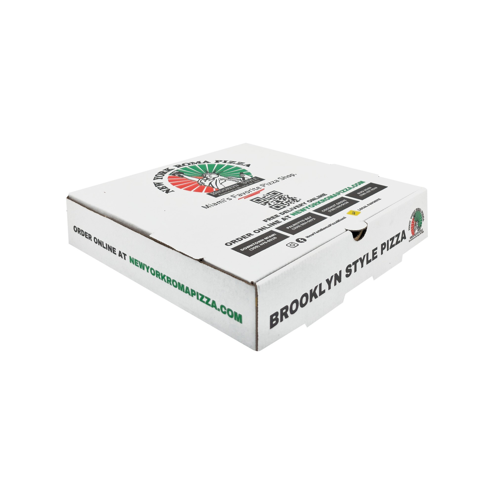 New York B Dalga 25.5x25.5x5 cm Pizza Kutusu