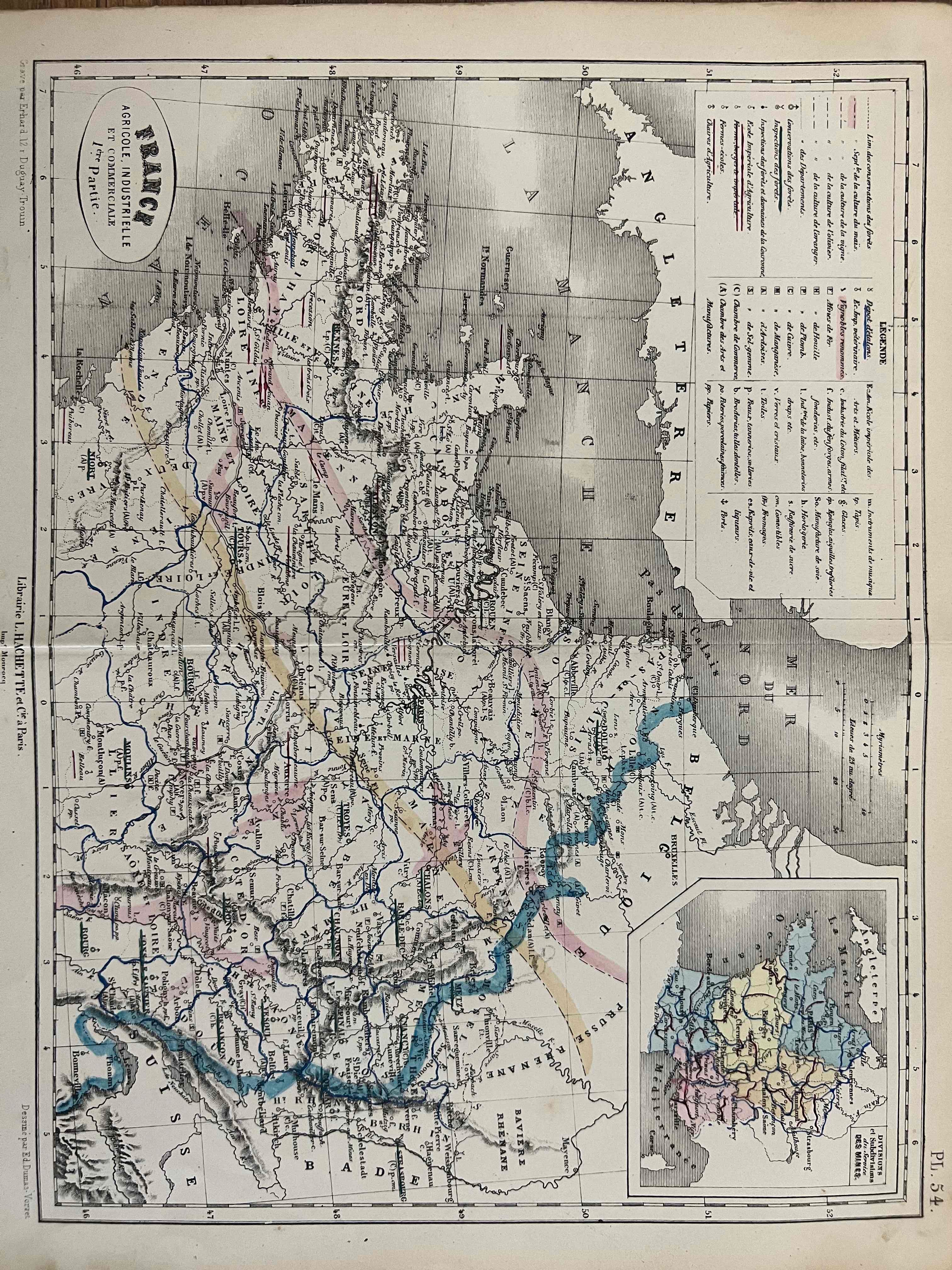 1900'lerin Başından Kalma Fransa Haritası