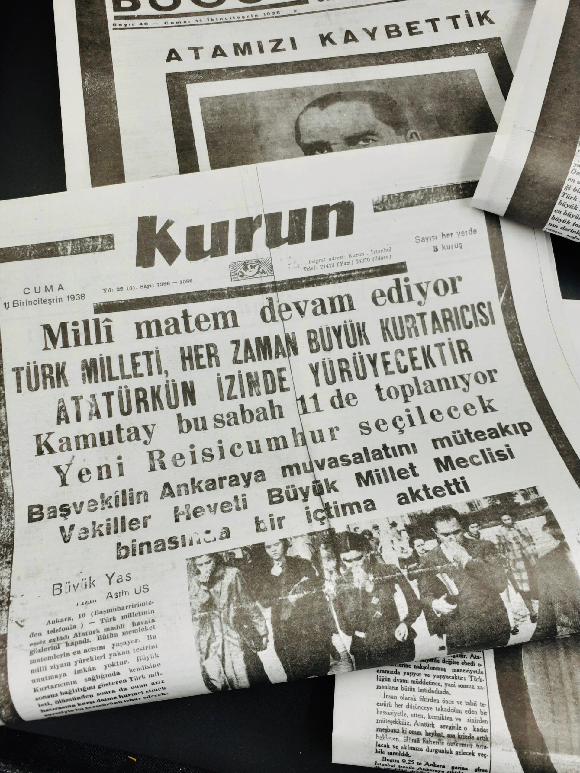 6’lı 11 Kasım 1938 Tarihli Gazete Paketi