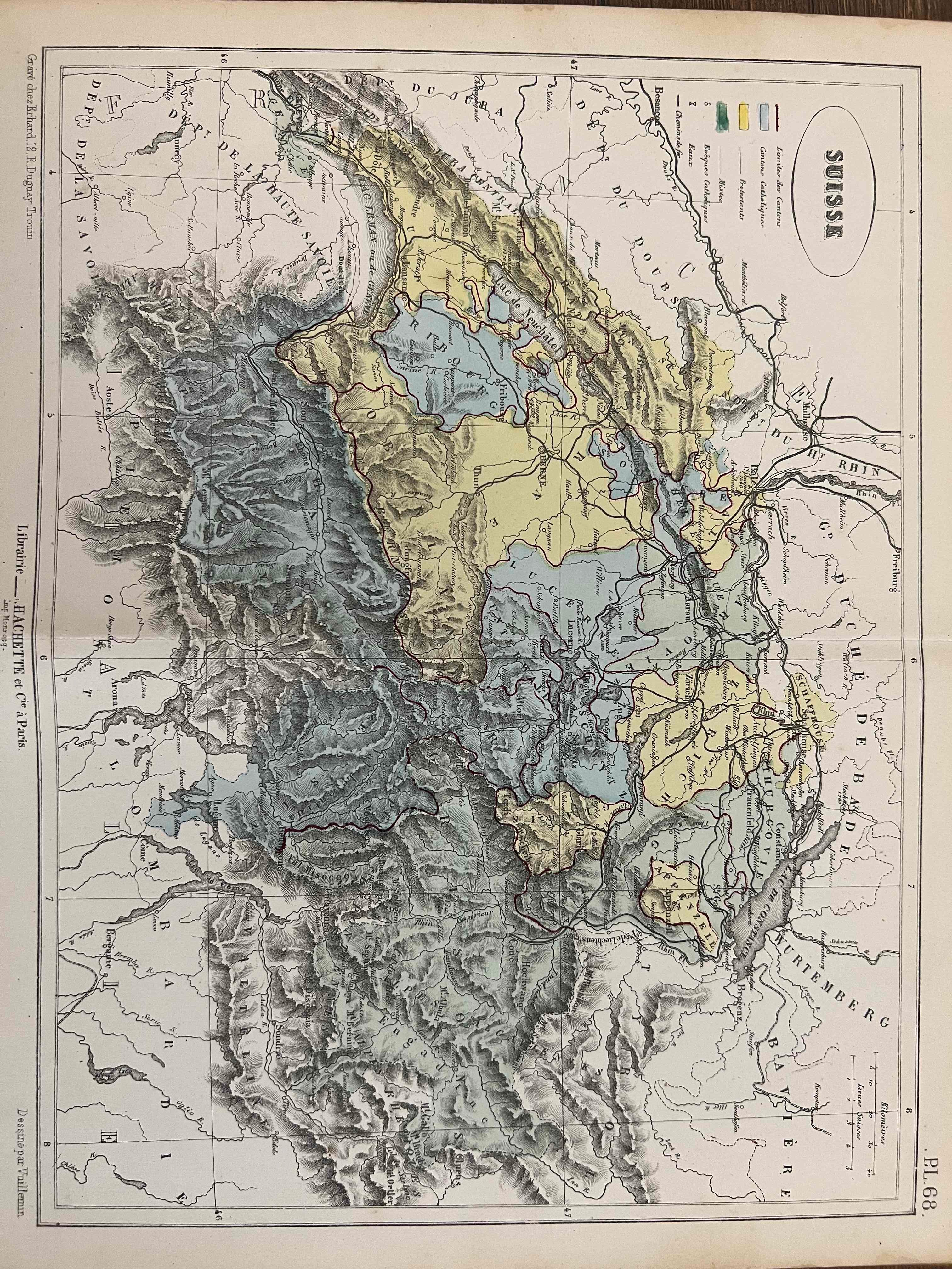 1900'lerin Başından Kalma İsviçre Haritası
