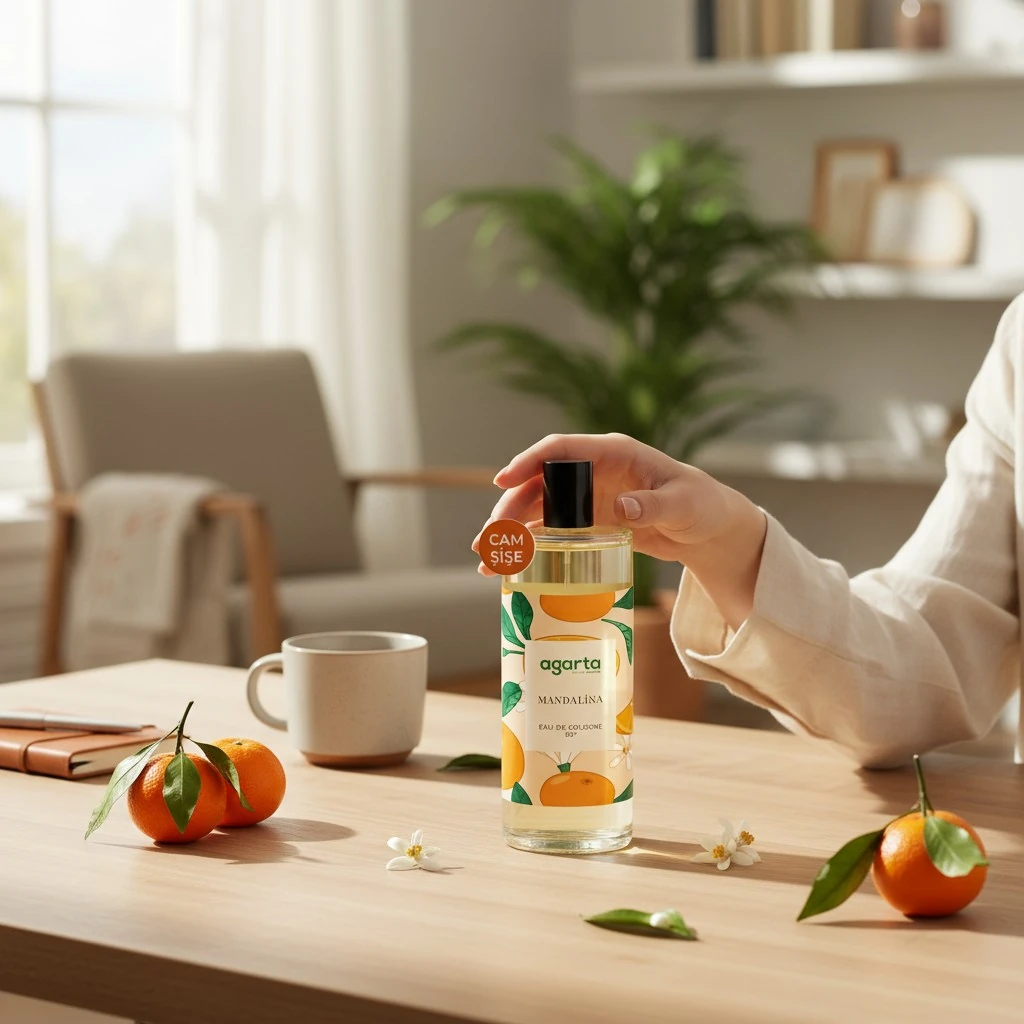 Agarta 80 Derece Mandalina Kolonyası Cam Şişe 250 ml