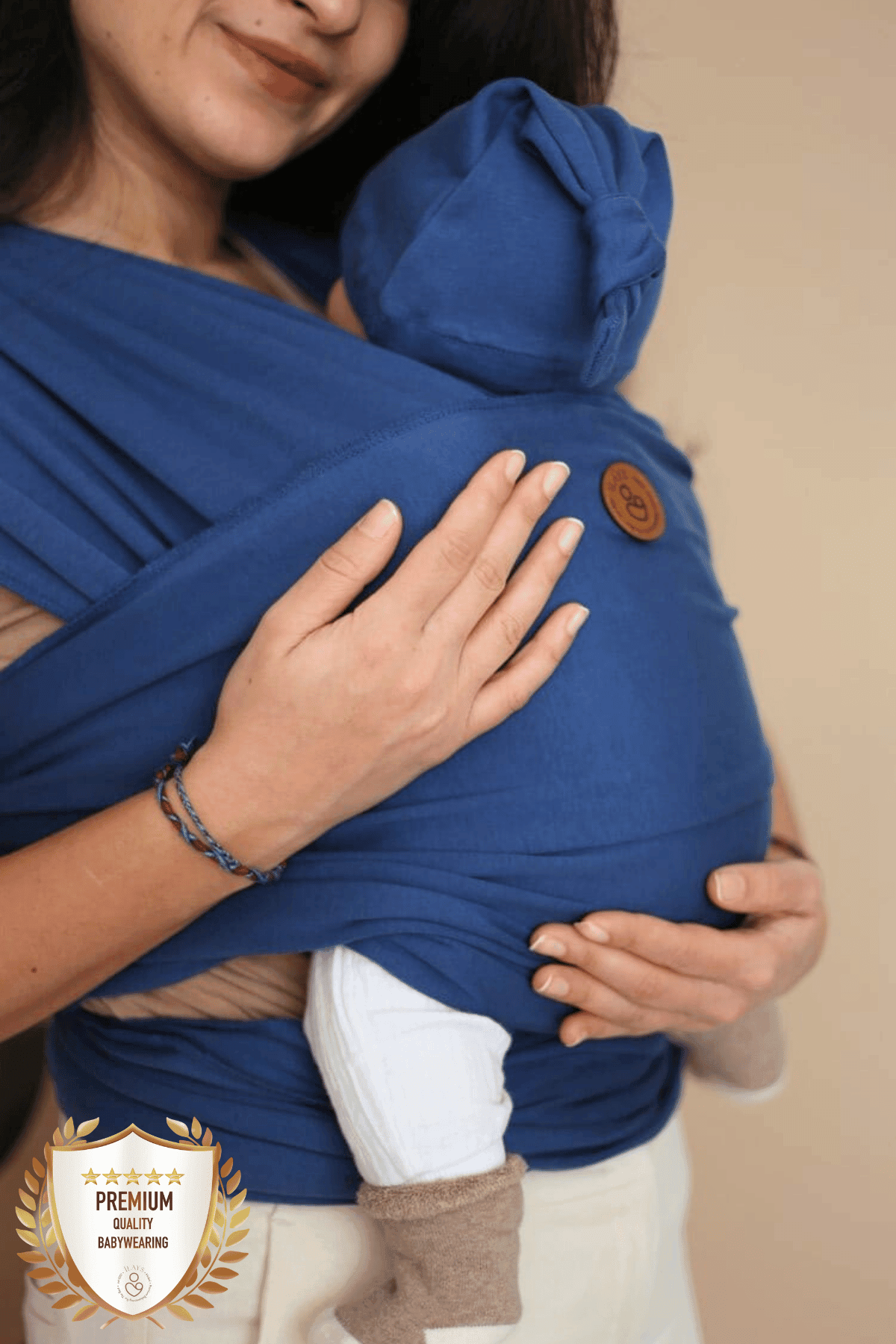 Premium Esnek Wrap Sling ( Babysling - sling - babysling - bebek taşıma şalı - babywearing - kanguru ) - İndigo