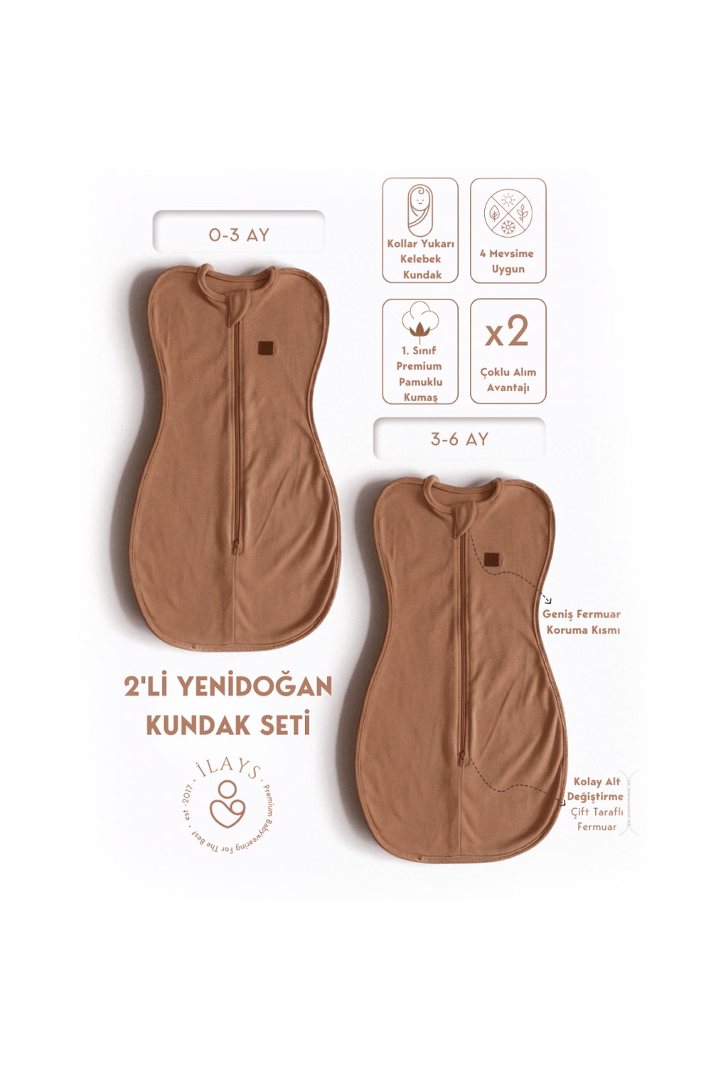 2'li Yenidoğan Kelebek Kundak - Soğan Kabuğu