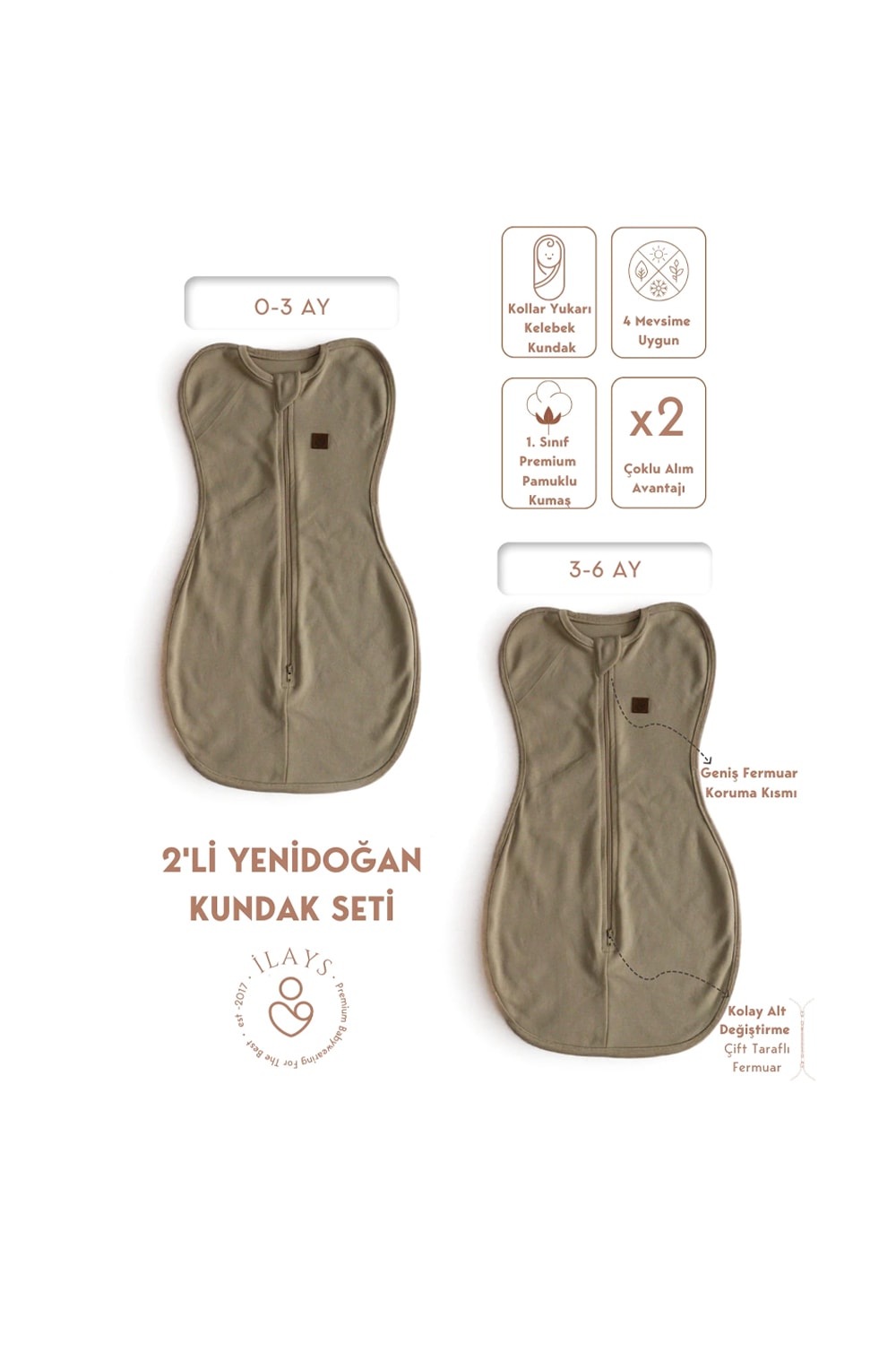 2'li Yenidoğan Kelebek Kundak - Taş