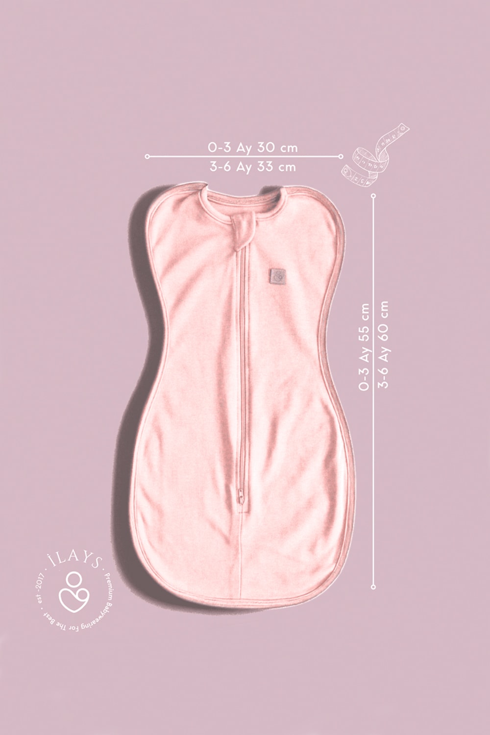 2'li Yenidoğan Kelebek Kundak - Soft Pembe