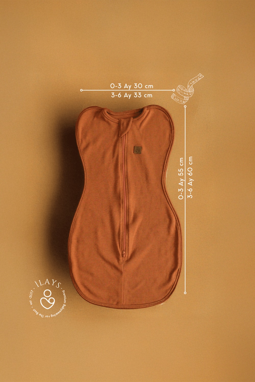 Yenidoğan Kundak Tulumu uyku kundağı uyku tulumu - Kiremit