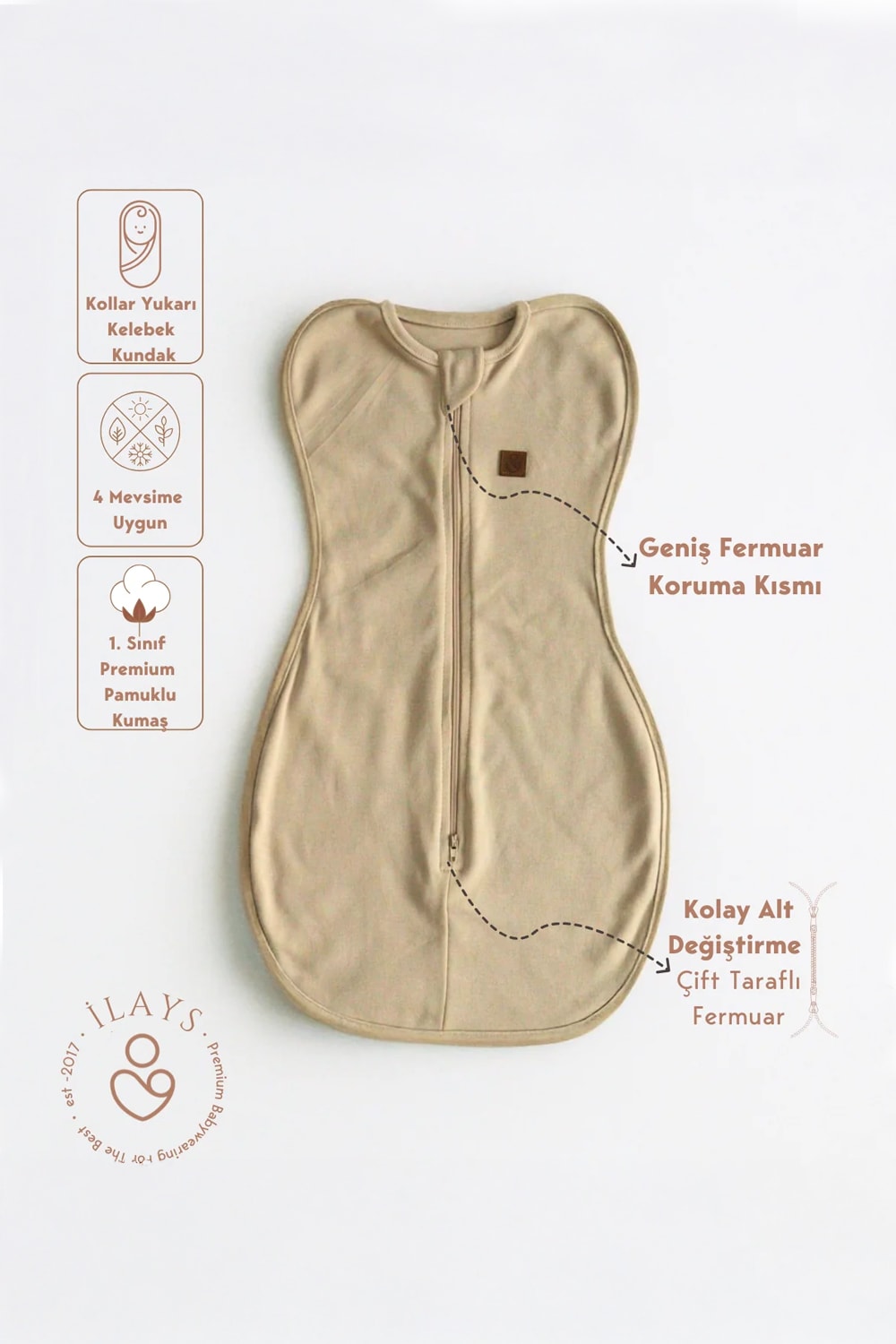 Yenidoğan Kundak Tulumu uyku kundağı uyku tulumu - Taş