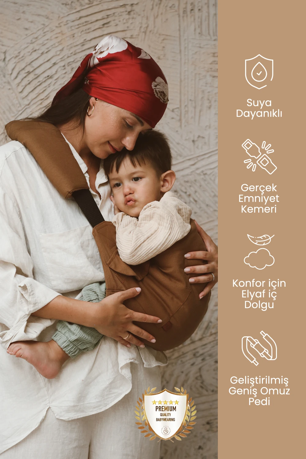 İlays Yan Taşıma Slingi - Kahverengi