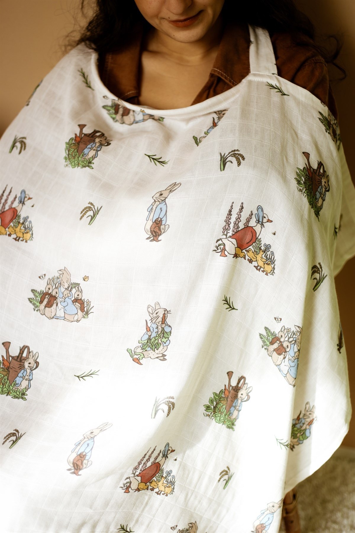 Peter Rabbit Müslin Örtü - Emzirme Örtüsü