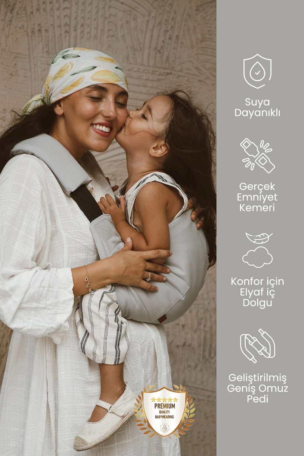 İlays Yan Taşıma Slingi - gri