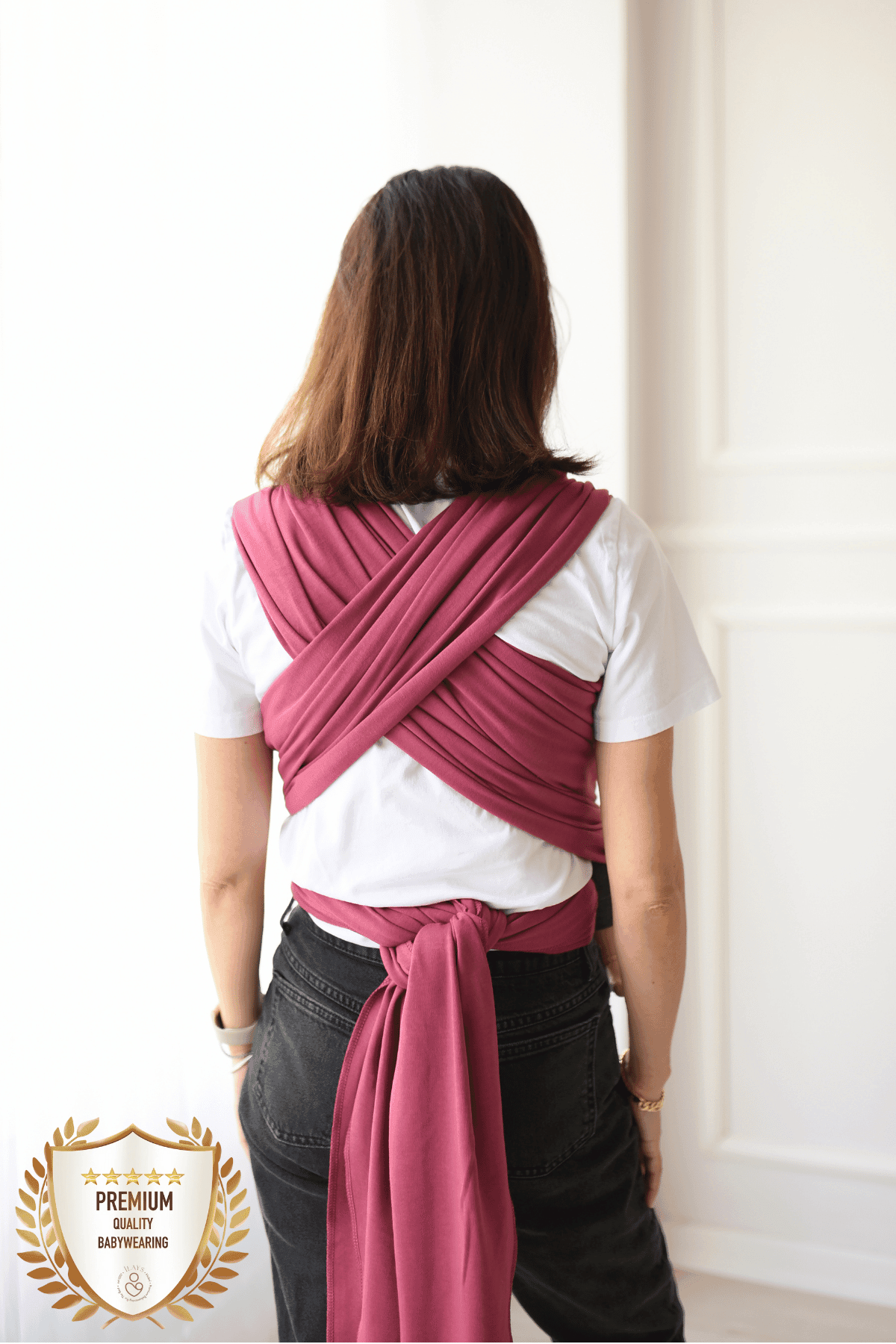 Premium Esnek Wrap Sling ( Babysling - sling - babysling - bebek taşıma şalı - babywearing - kanguru ) - Mürdüm